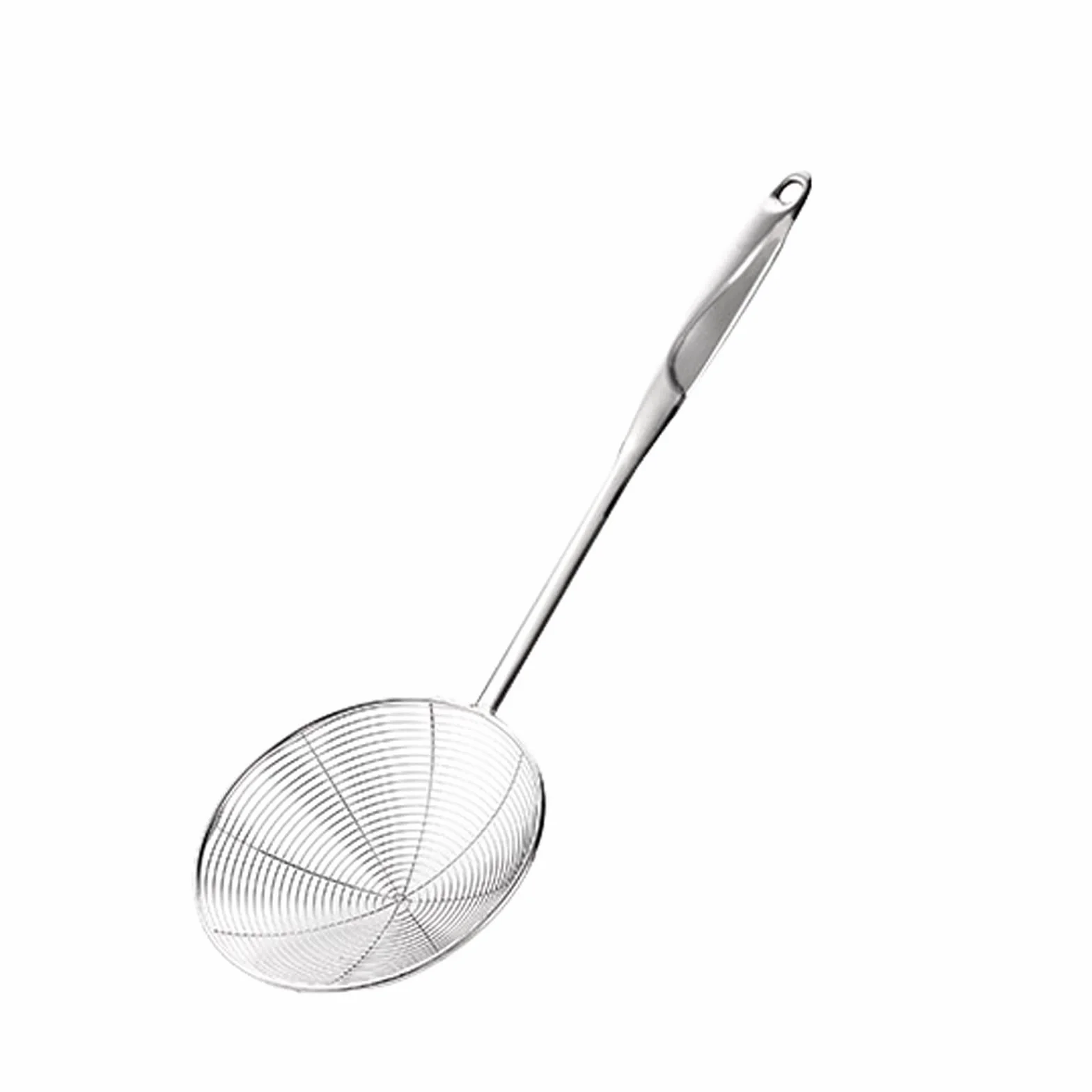 Skimmer de cocina, colador de acero inoxidable, colador de sartén de restaurante de cocina familiar, comida frita, verduras, colador de wonton (Size : L)