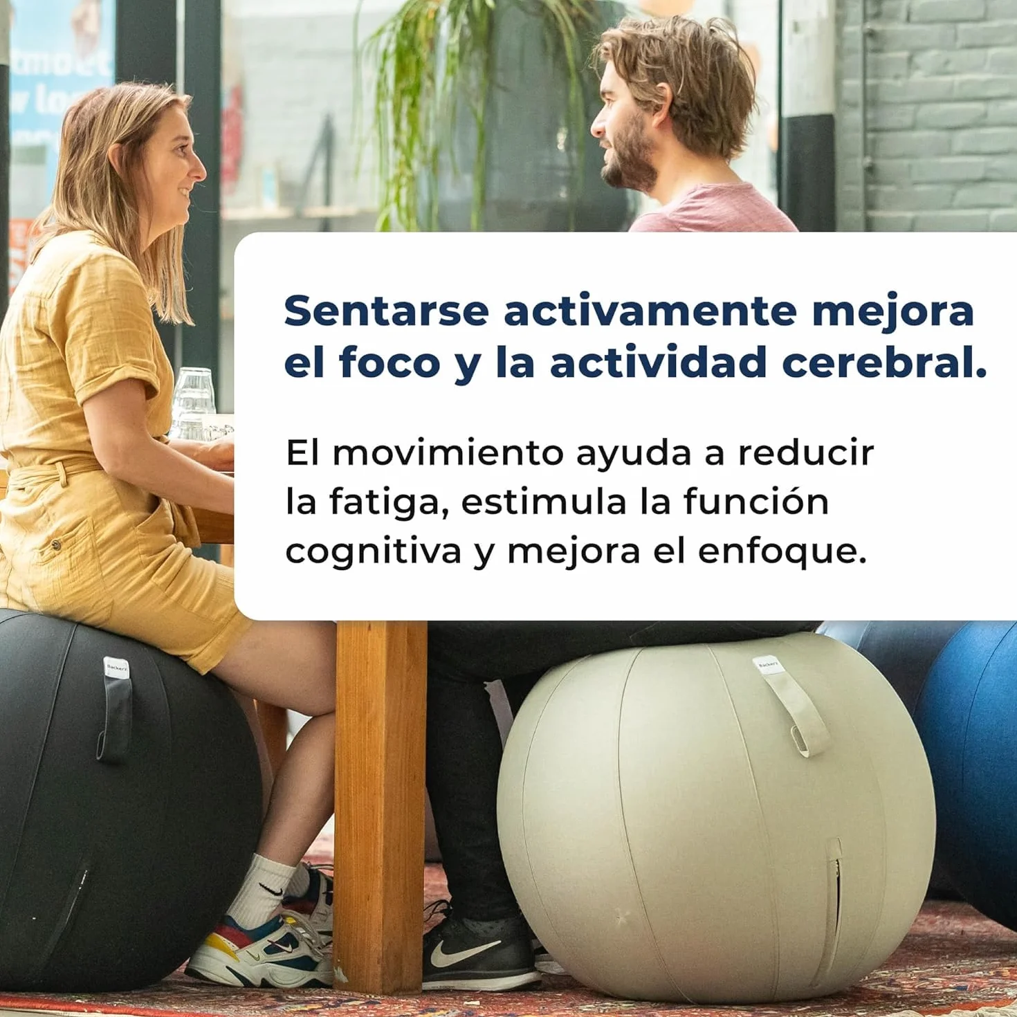 Backerz Pelota Silla Escritorio Fitball 55CM 65CM 75CM Antideslizante Anti-Burst