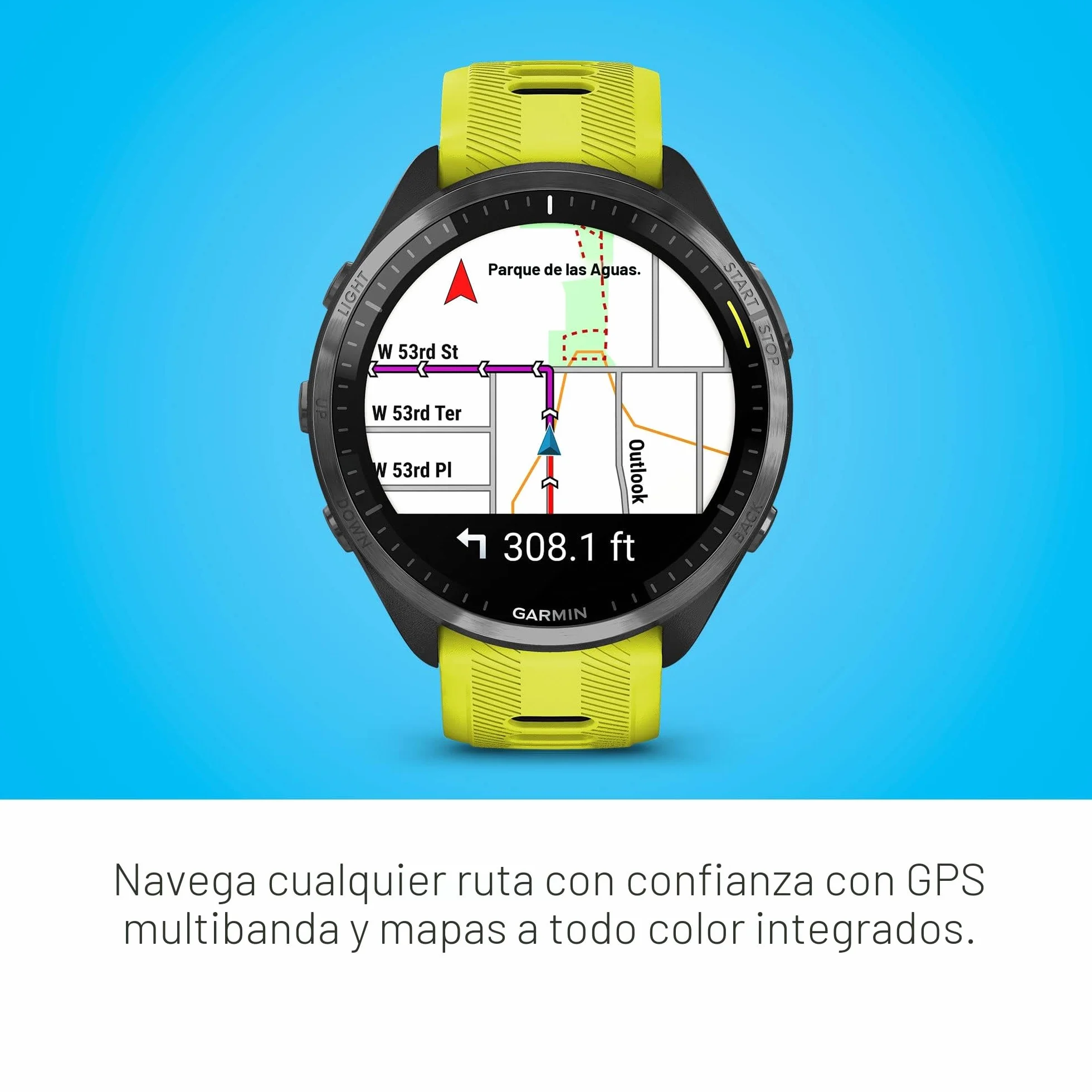 Garmin Forerunner 965 Reloj Inteligente para Correr, Pantalla AMOLED, Medidas de Entrenamiento, Negro y Amarillo