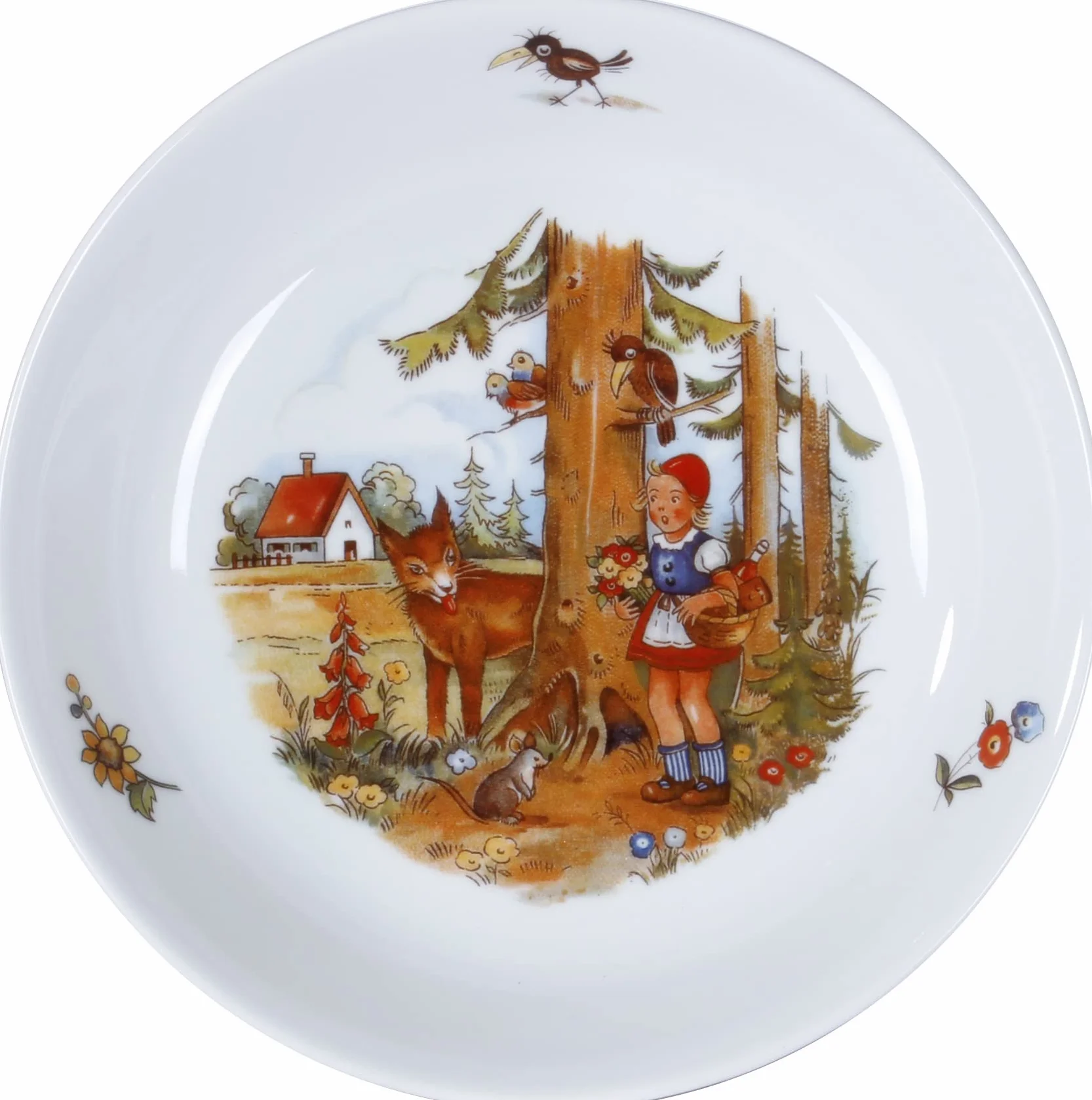 Vajilla infantil de 3 piezas, porcelana, diseño de caperucita roja L.E.R.D.93