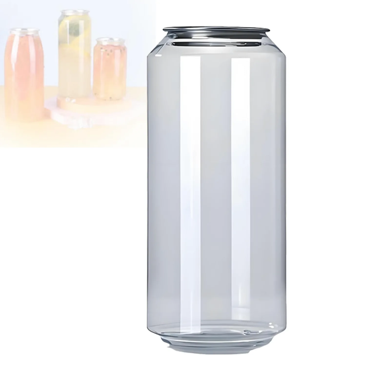 Vasos transparentes a prueba de fugas, botellas de plástico desechables con tapas de aluminio para jugo y Boba, compatibles con sellador automático de tazas, paquete de 200, 250 ml
