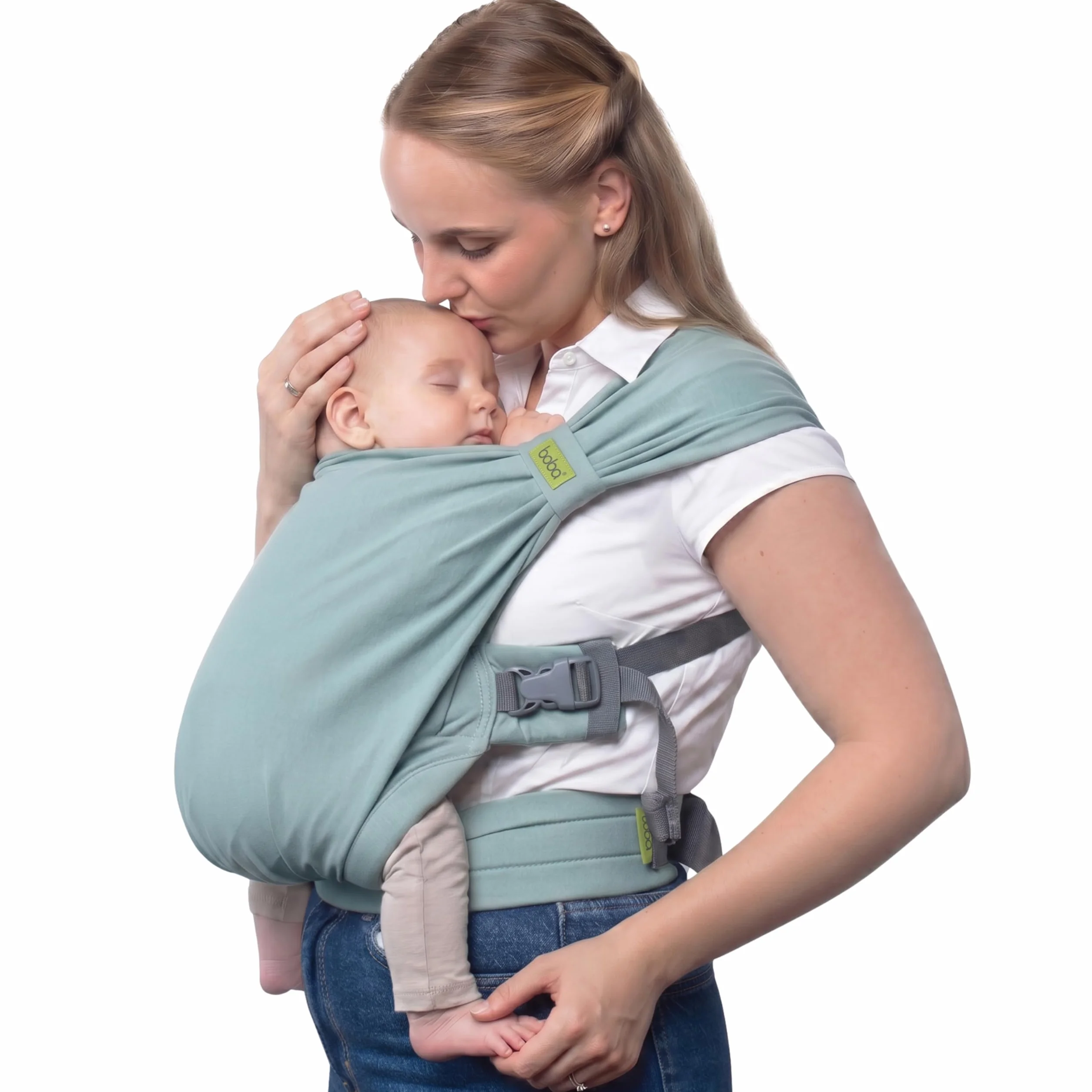 Boba Bliss Portabebés Ergonómica Mochila 2 en 1, 3-15kg Sea Mist