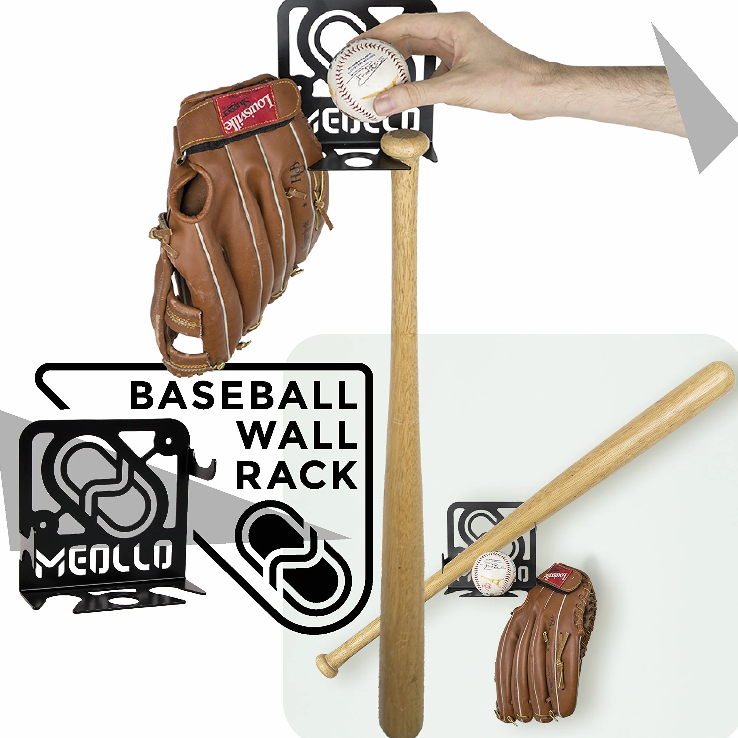 Soporte Colgador para Bate de Baseball (100% Acero)