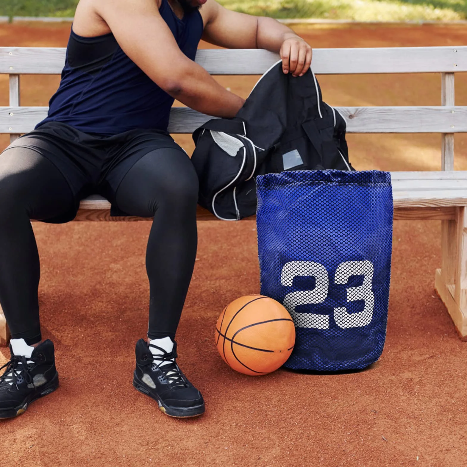 Mochila de baloncesto con cordón ajustable para baloncesto fútbol voleibol entrenamiento