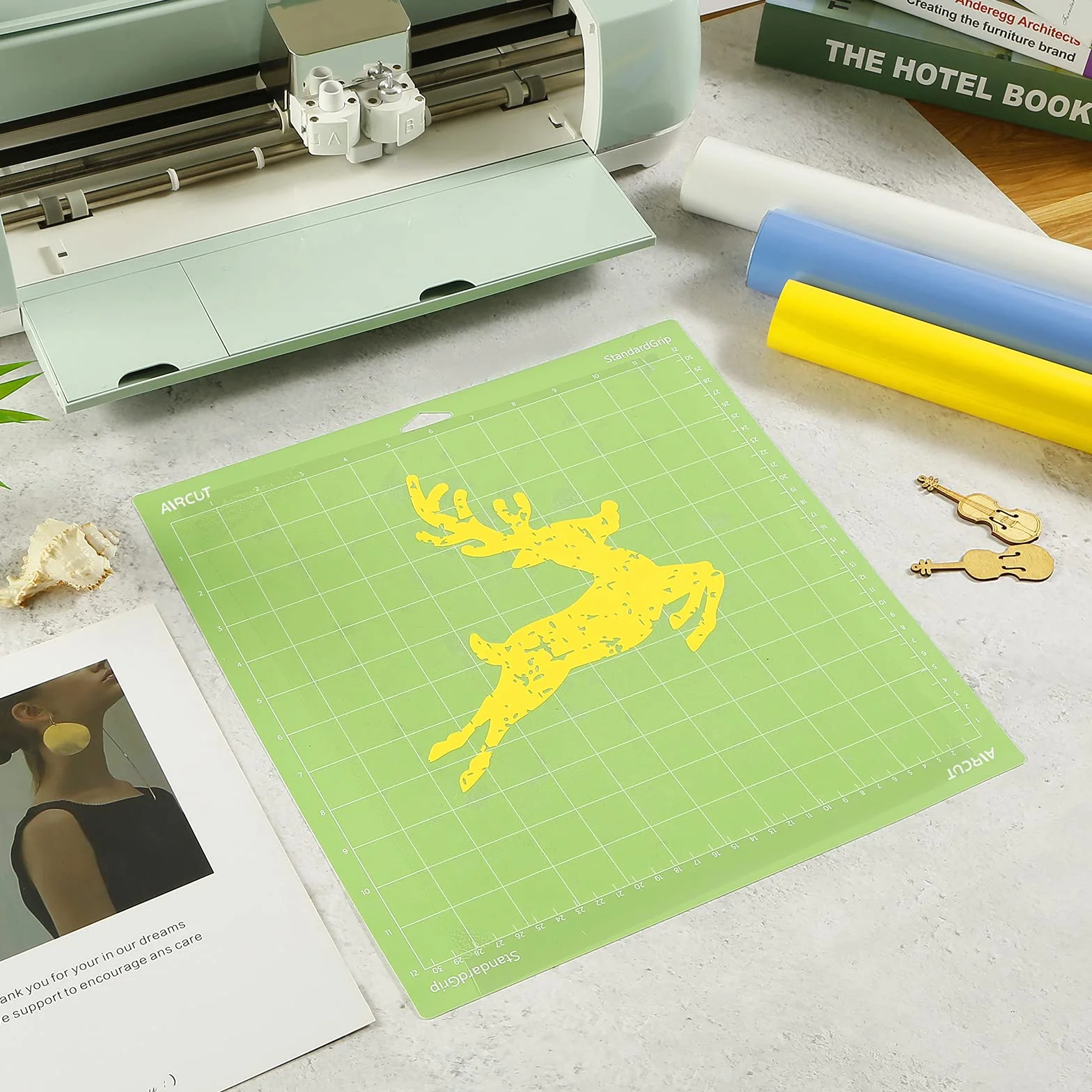 AIRCUT Alfombrilla de corte para Cricut Maker/Explore Air 2/Air/One (StandardGrip, LightGrip, StrongGrip), adhesivos para cortar acolchados accesorios de repuesto para Cricut