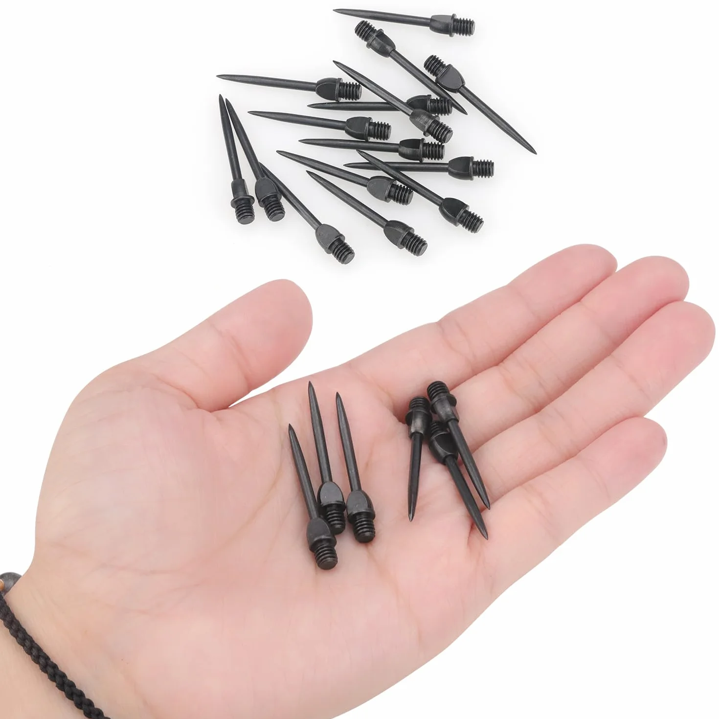 Puntas de Acero Inoxidable para Dardos 2BA, 15 Piezas, Puntas Intercambiables de Metal para Dardos Electrónicos