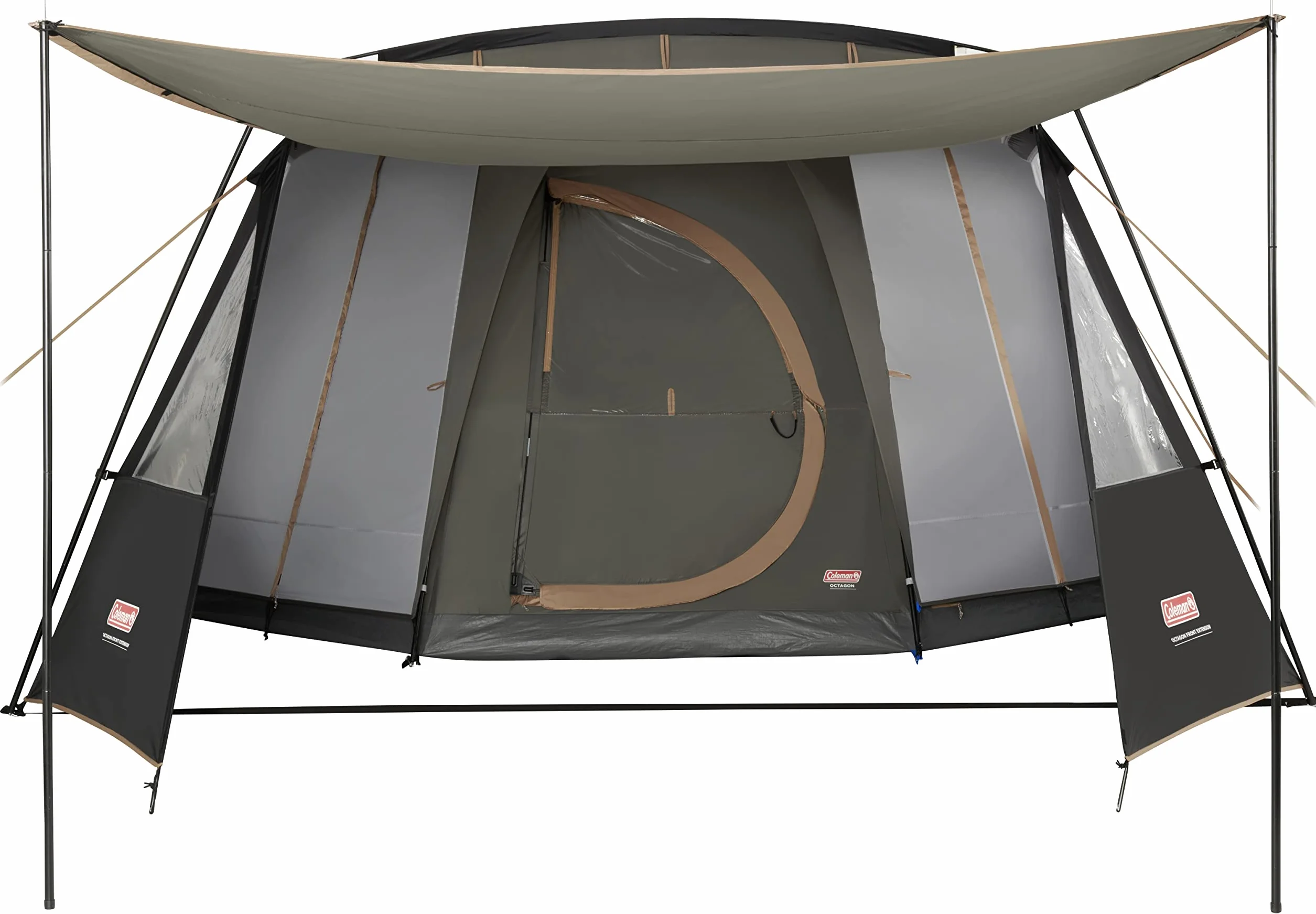 Coleman Extensión Frontal Octagon 8, toldo para Todos los Modelos Octagon 8, construcción Robusta de Varillas de Acero, Espacio para Mesa y Sillas