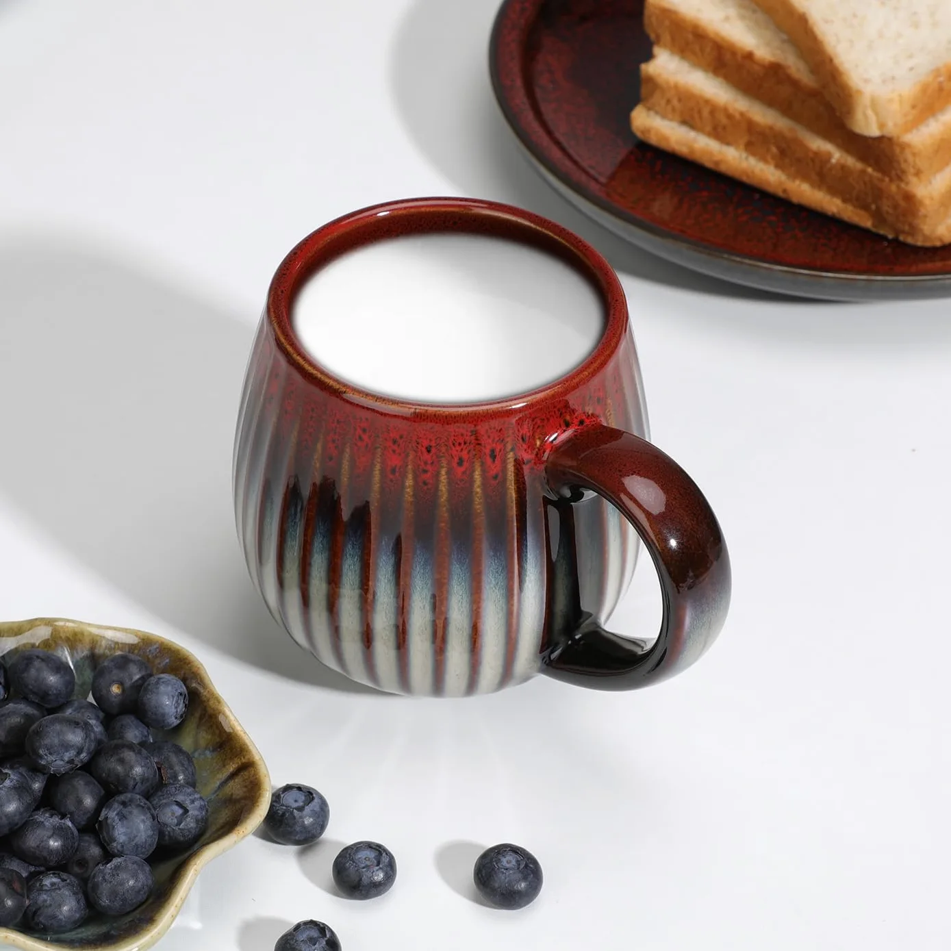 Set de tazas de cerámica CosyCorner, 530 ml, grandes tazas de café para el hogar y la oficina, taza de cerámica para café y té, 4 unidades