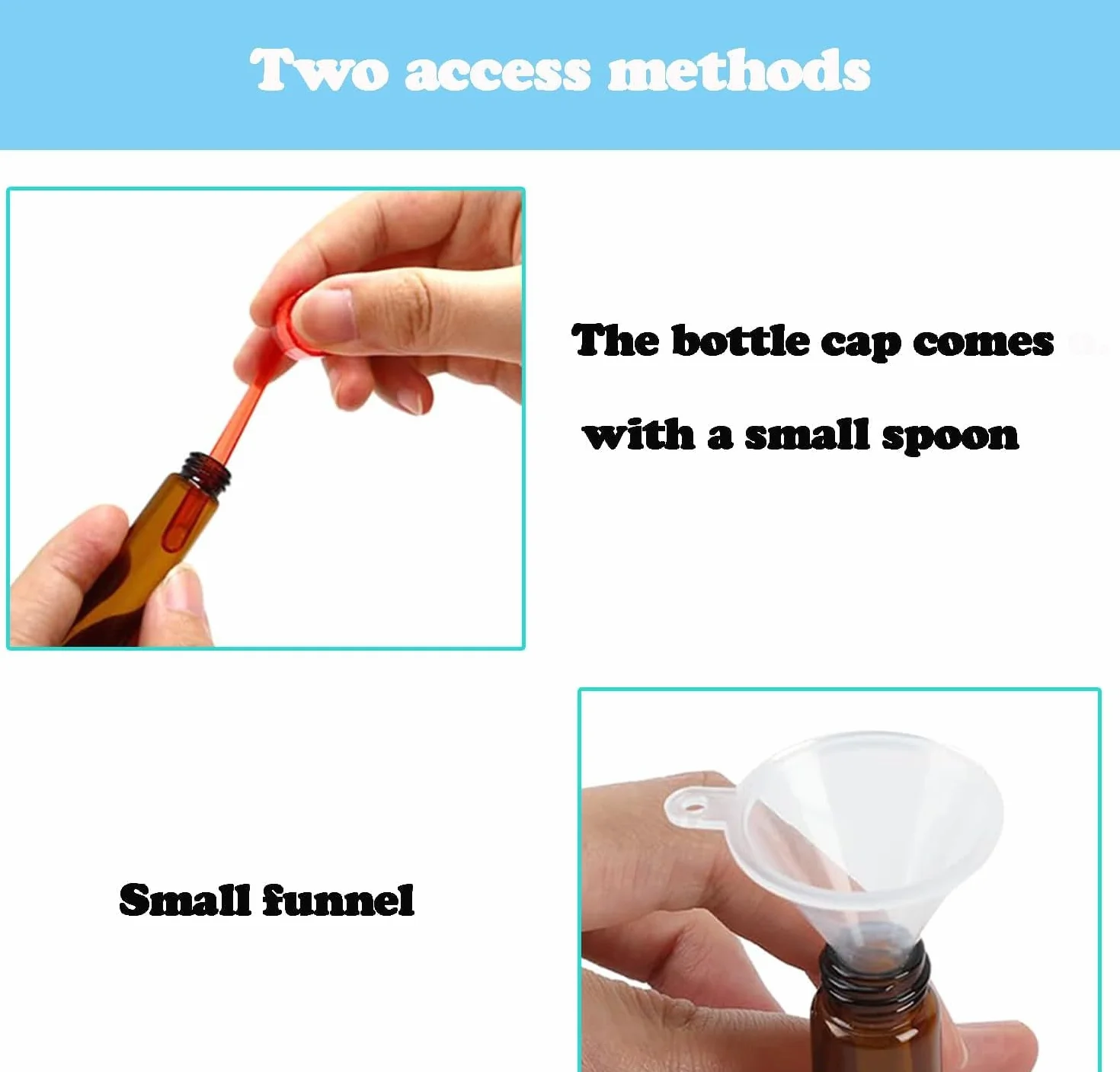 10 Piezas Polvo de Especias Botella con 1 Mini Embudo, Bote de Cristal Pequeño con Cucharilla, Herramienta de Polvo de Especias, Adecuada para Acampar Viajar Barbacoa