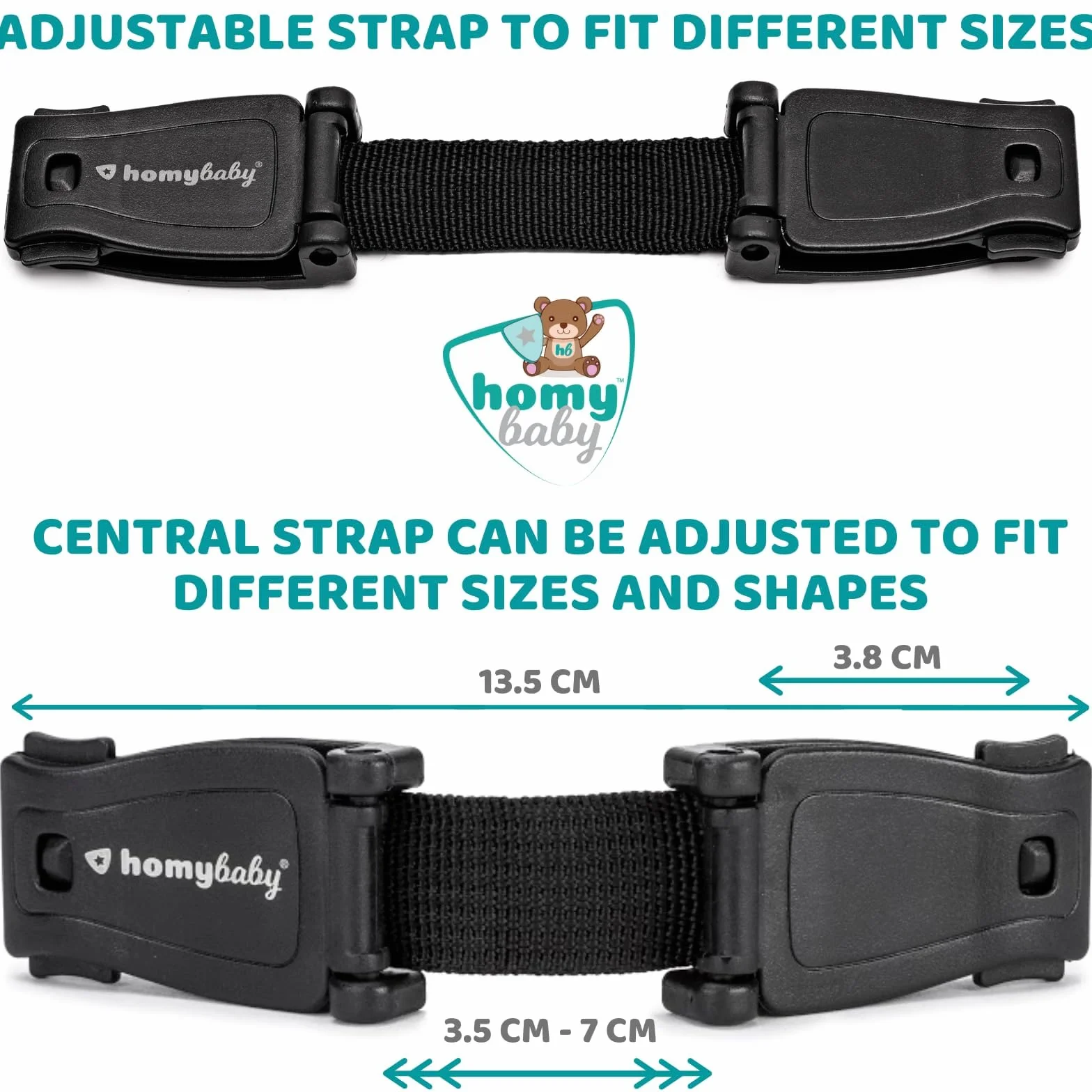 HOMYBABY® Hebilla para Silla de Bebé - Clip Antiescape para Arnés Infantil