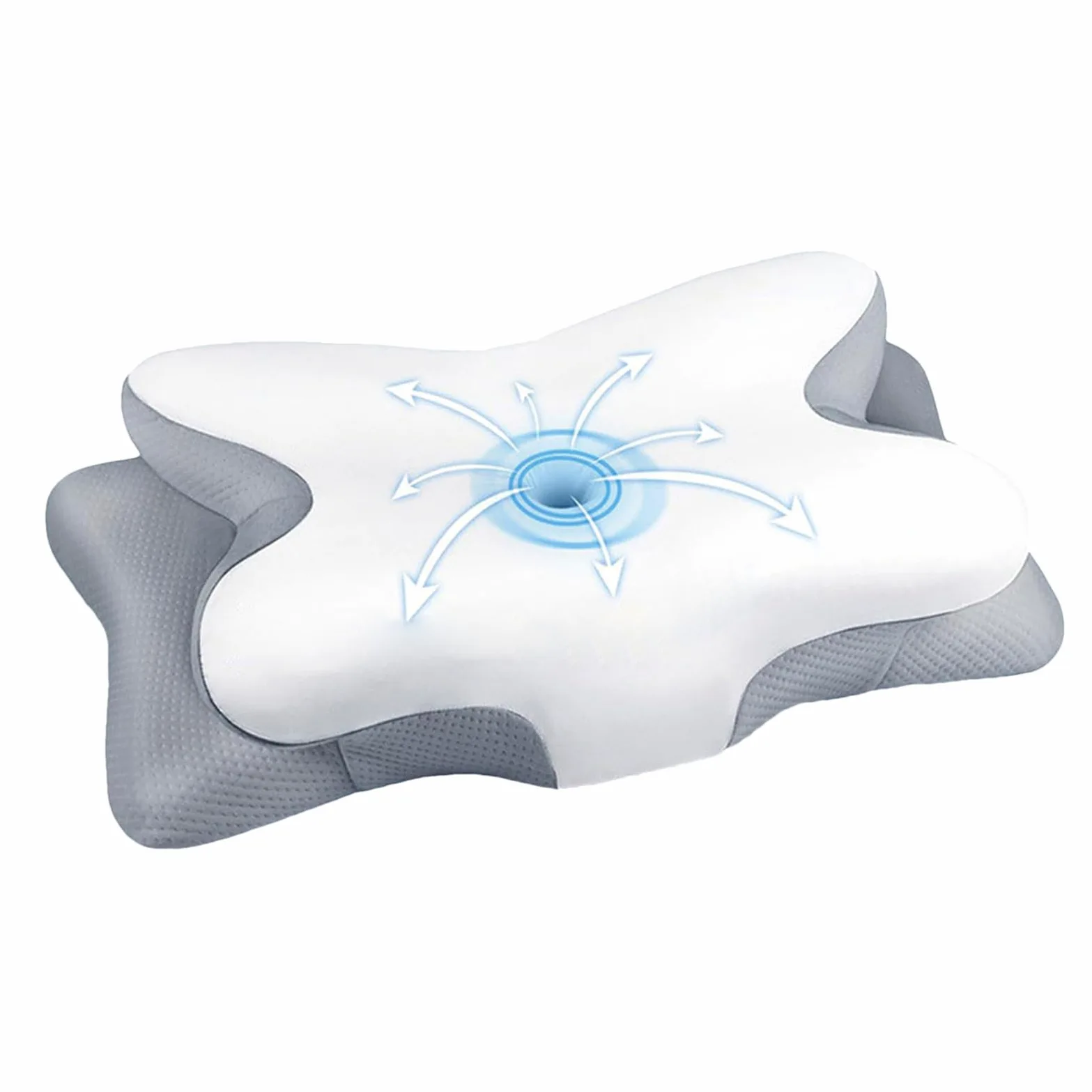 Almohada Viscoelástica Soporte Cervical Transpirable y de Cama | Almohada Viscoelástica Para Cama Mujeres, Hombres, Adultos, Mayores, Hotel, Viaje, Camping, Hospital, Dormitorio