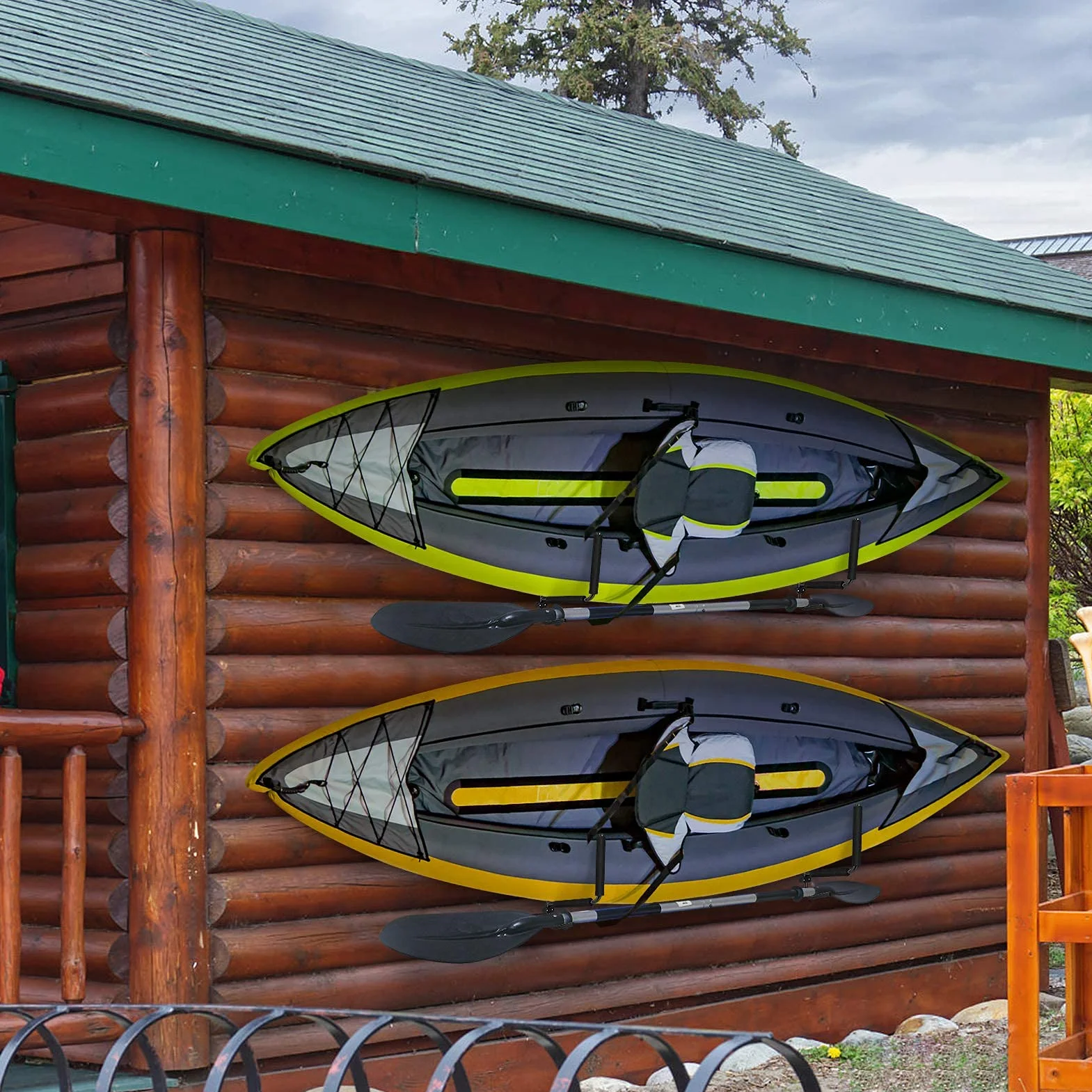 Dioche Soporte de Pared para Kayak, para 2 Kayak, con Accesorios