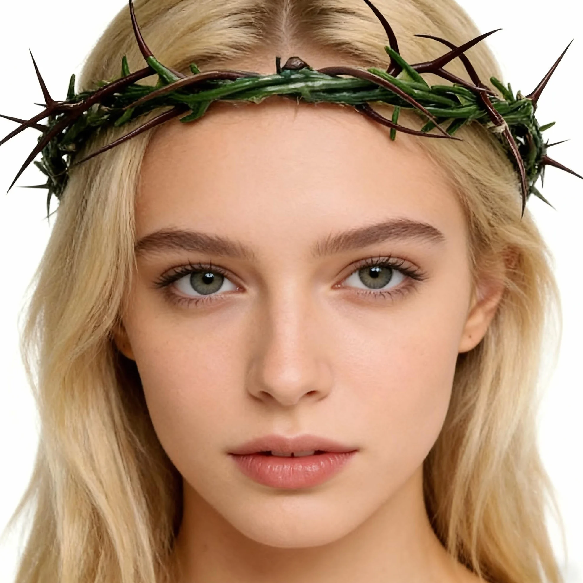 Corona de Espinas de Plástico Tamaño Real de 20 cm de Diámetro, Corona de Espinas Usable para Disfraz de Jesús, Decoración Ornamental para el Hogar y la Iglesia Durante la Cuaresma y la Navidad.