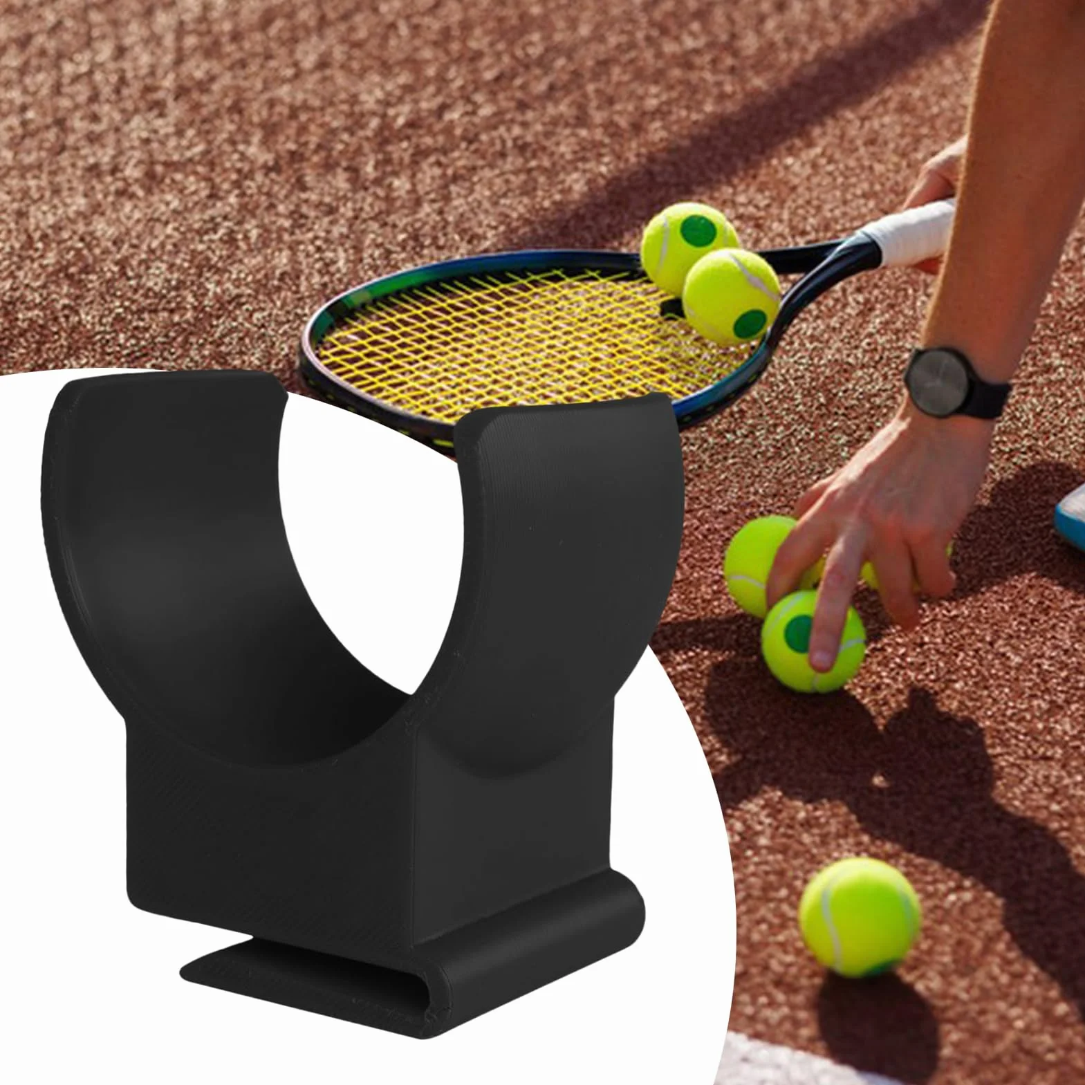 Clip Organizador de Bolas de Tenis, Portabolas de Cintura para Almacenaje Deportivo