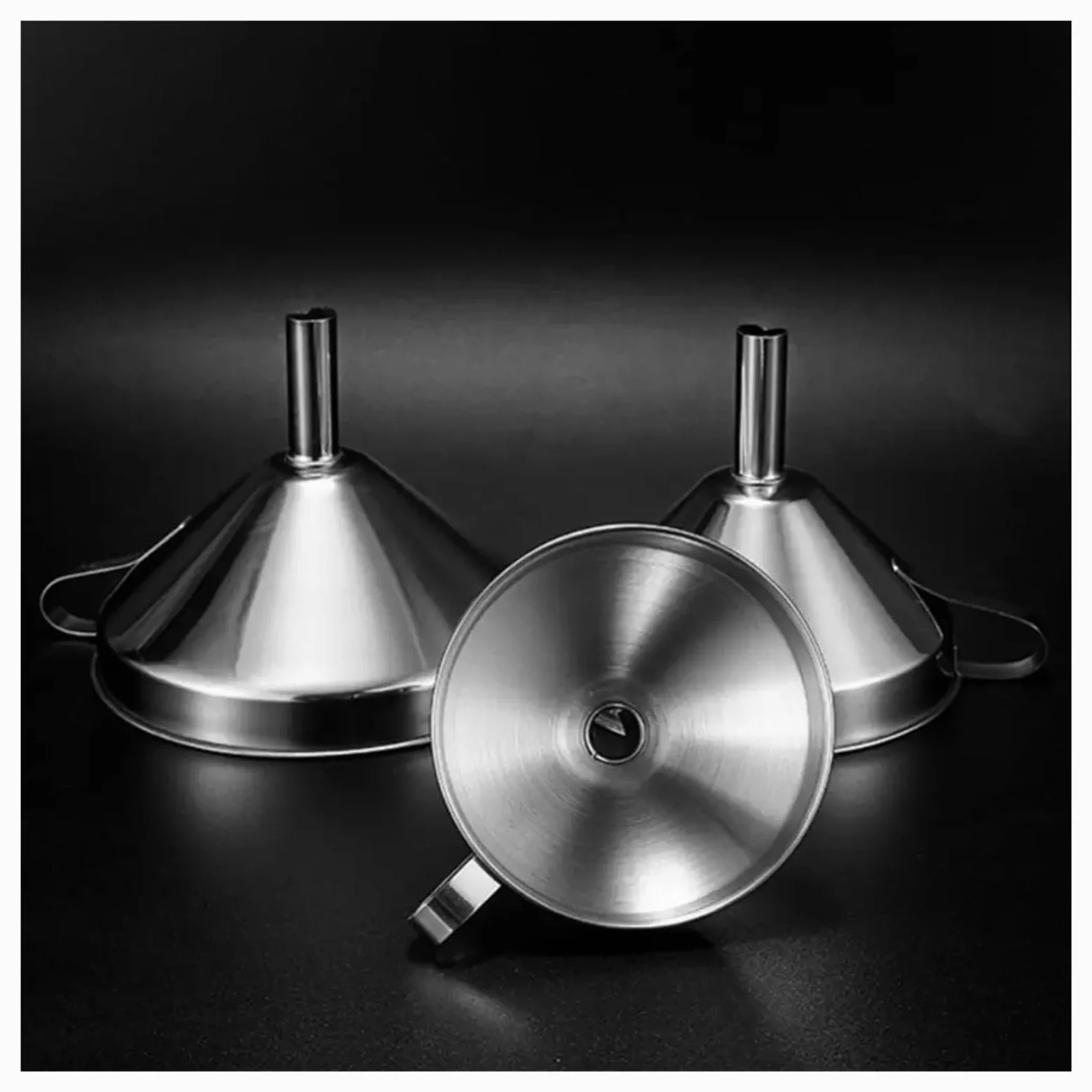 Embudo de Acero Inoxidable, Embudo de Cocina de Boca Ancha de Acero Inoxidable 201/304 con Filtro extraíble el 10,4-14,9 cm(304-14.9 CM)