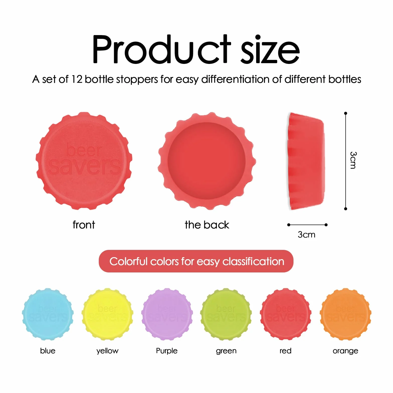 12 Tapones Creativos para Botellas de Cerveza, Tapones de Silicona Reutilizables, Ajuste Perfecto, Sello Multicolor, Tapones Únicos para Fiestas, Bares o Coleccionistas