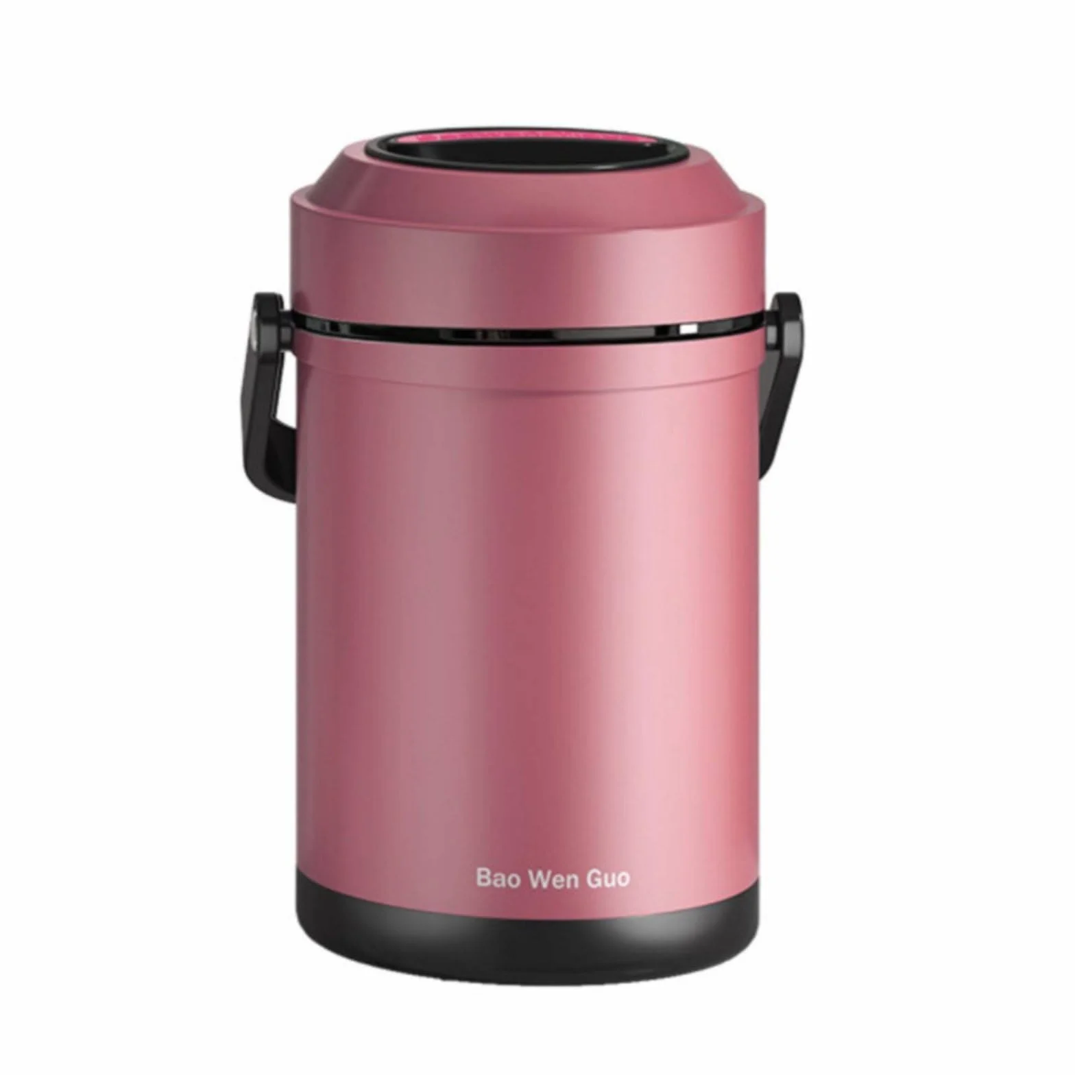 Contenedor Comida Térmica Acero Inoxidable Aislamiento Al Vacío Contenedor Térmico Acero Inoxidable Gran Capacidad Termo Comida, Rosa, Oro Rosa, 1.8L