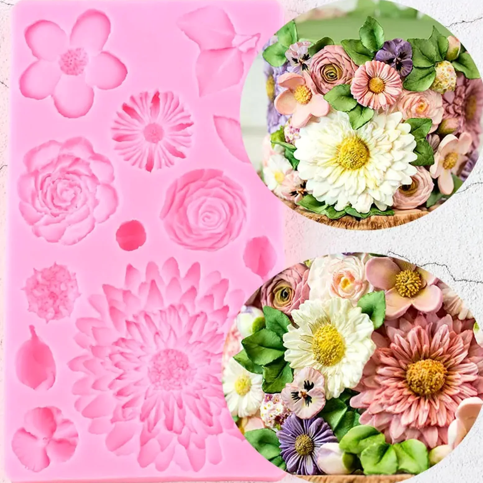 Moldes de silicona para manualidades, molde de chocolate, 20,2 x 11,5 cm, moldes de silicona para decoración de pasteles, fondant, arcilla, chocolate
