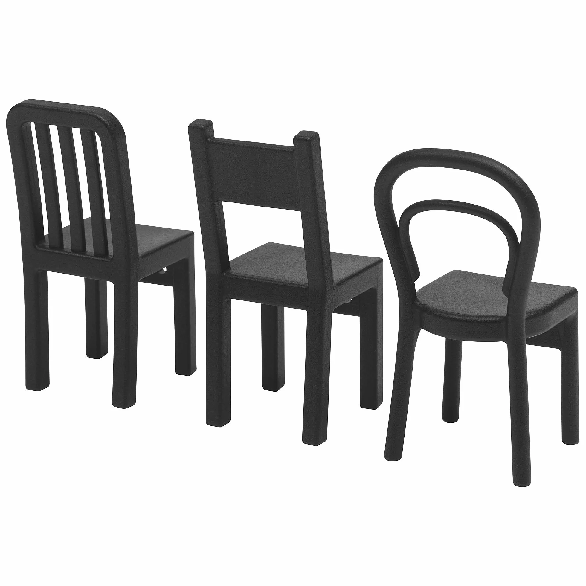 ikeaa Kit de 3 perchas para ropa en forma de silla de plástico ABS resistente para hacer especial tu habitación, tu oficina