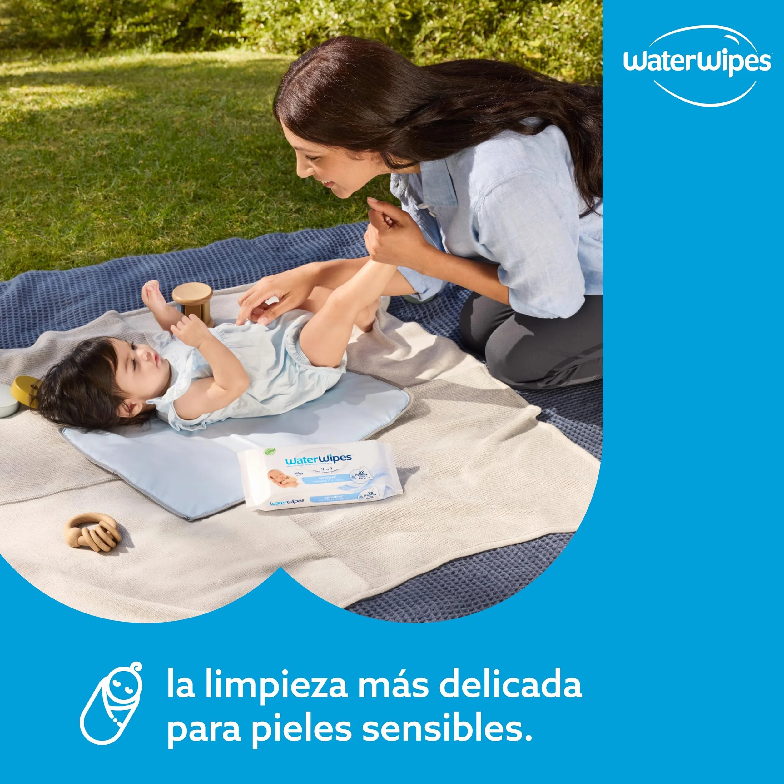 WaterWipes Sensitive+ Newborn & Baby Wipes, 720 Count (12-Pack), 99.9% Water, Fragrance Free