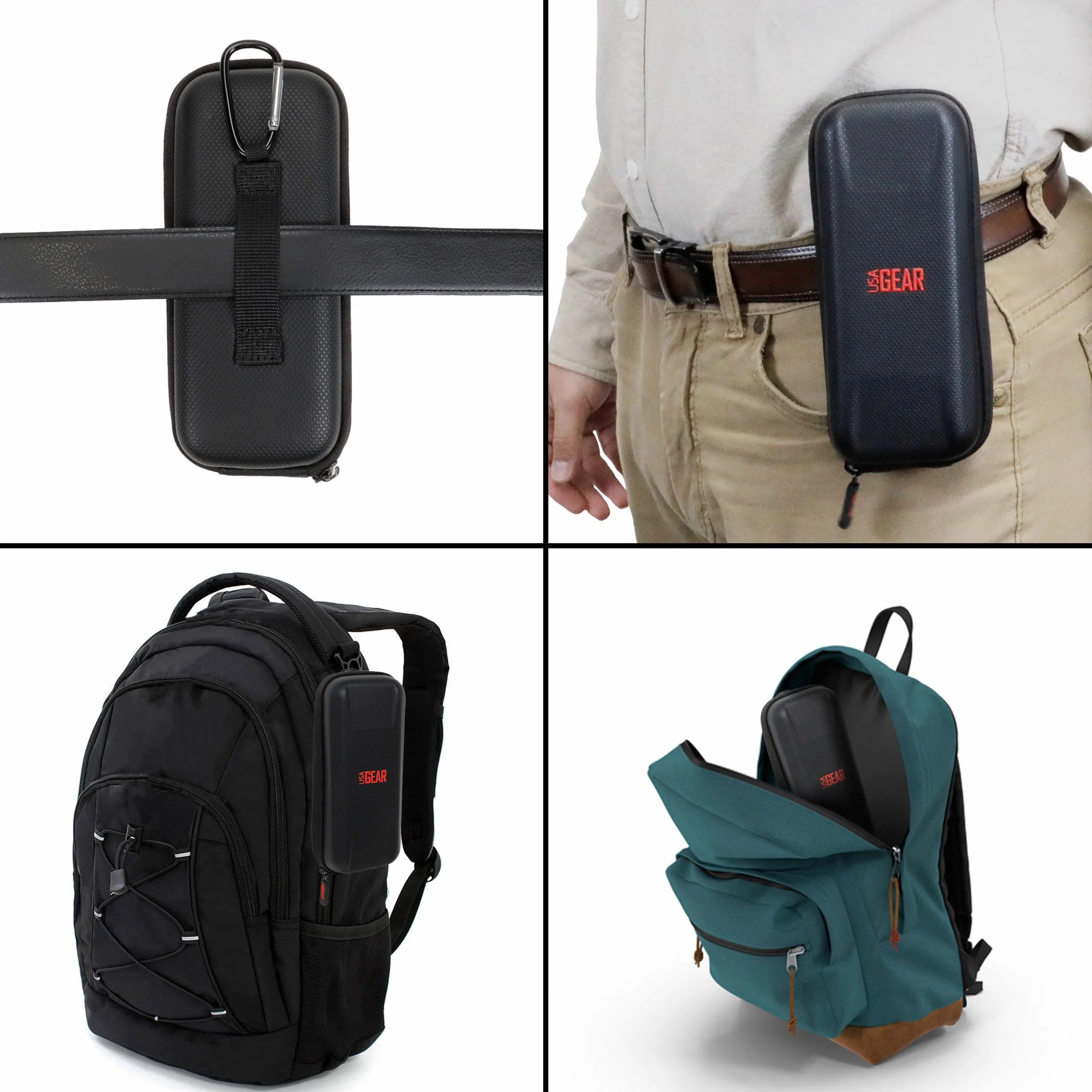 USA Gear Funda para Dardos - Estuche 3 Dardos de Punta Blanda con Compartimento Puntas de Plástico, 12 Ranuras Plumas, Varillas y Otros Accesorios - Diseño de Espuma con Cierre Seguridad (Rojo)