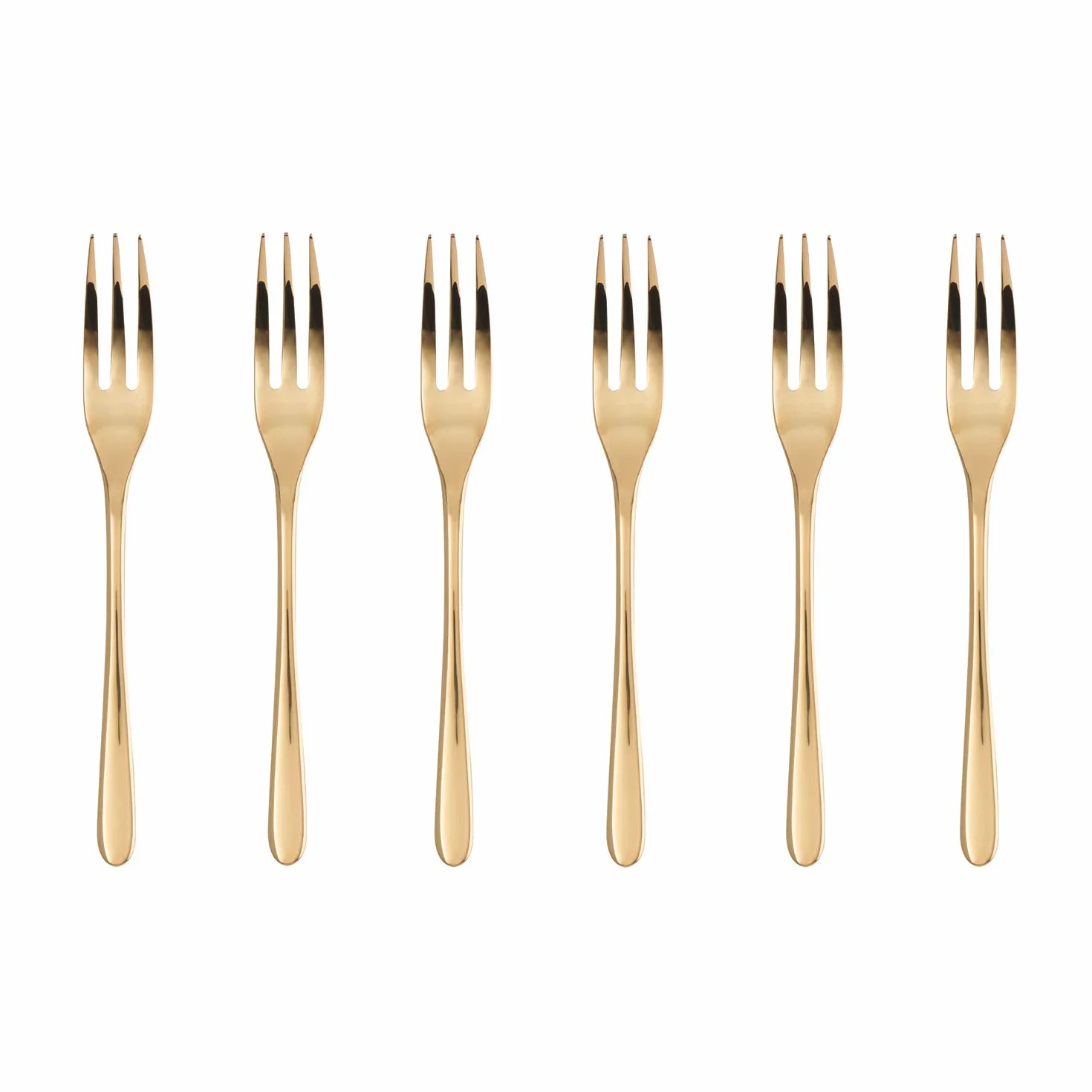 Sambonet Juego de 6 tenedores Dolce Taste PVD Oro Gold