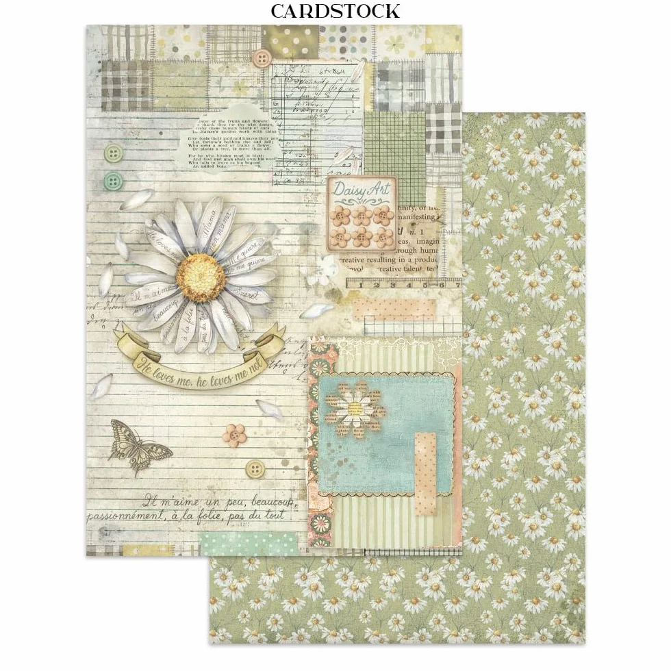 Stamperia - Junk Journal Stickers, Cut-Outs, and Backgrounds for Scrapbooks, Albums, Card Making, Bullet Journalling and More, Perfect for Hobbies, Crafts, and Gifting (Daisy Art)