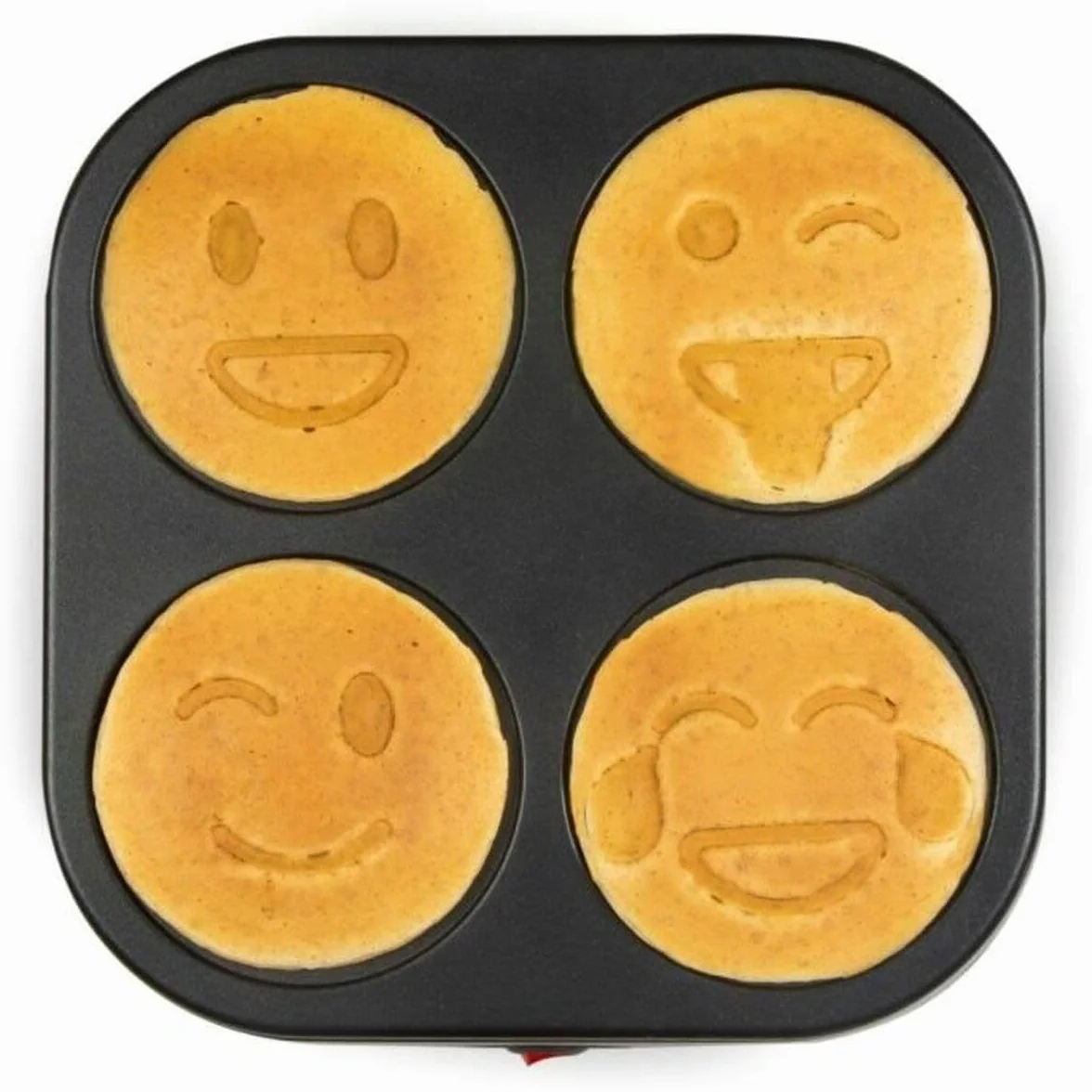DOMO ELEKTRO DO8718P Emoji Crepe Pancake Maker, hierro fundido, multicolor