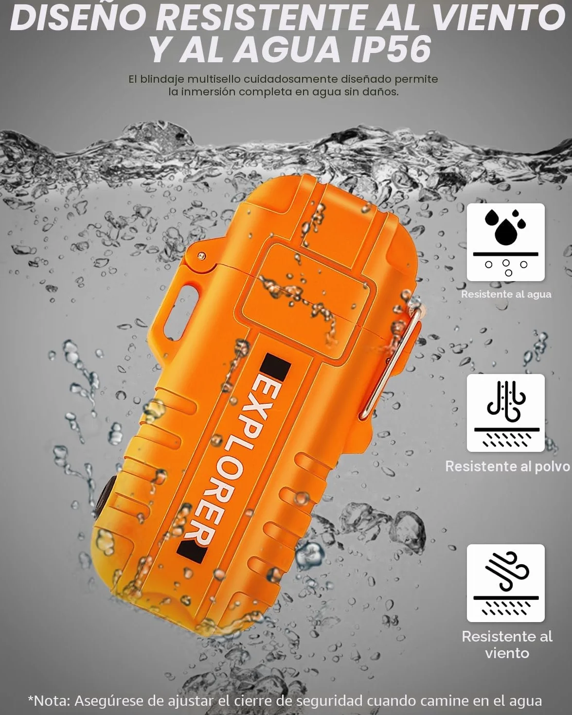 Mechero eléctrico recargable USB, encendedor de doble arco resistente al agua y viento con linterna, Tipo C para camping y senderismo