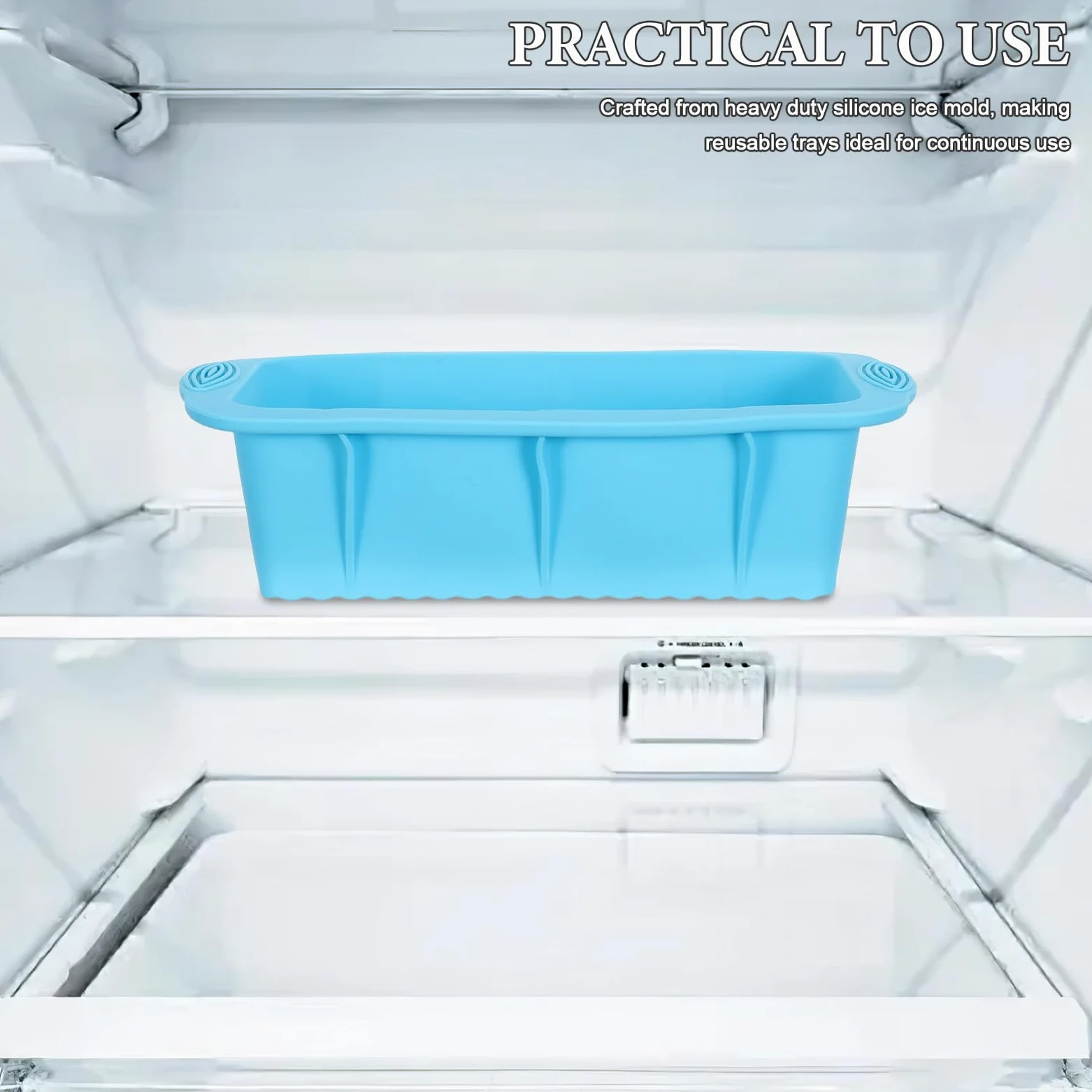 Molde para Barra de Hielo de Silicona Reutilizable, 5 Piezas | Extragrande para Baño de Hielo y Actividad de Verano, Apilable, Liberación Fácil, Grado Alimentario