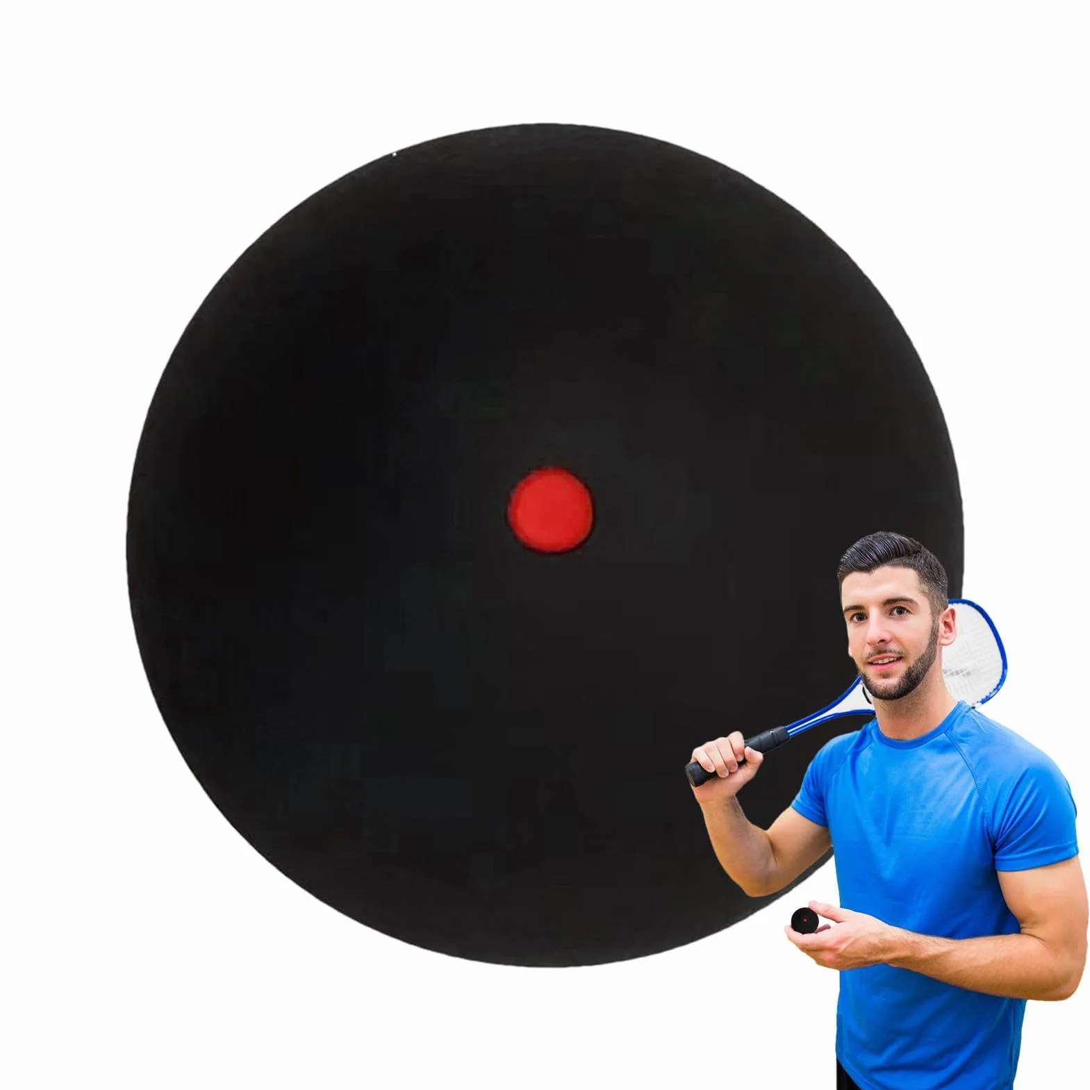 Bolas de squash de punto amarillo, goma suave, pelota de raqueta para velocidad lenta