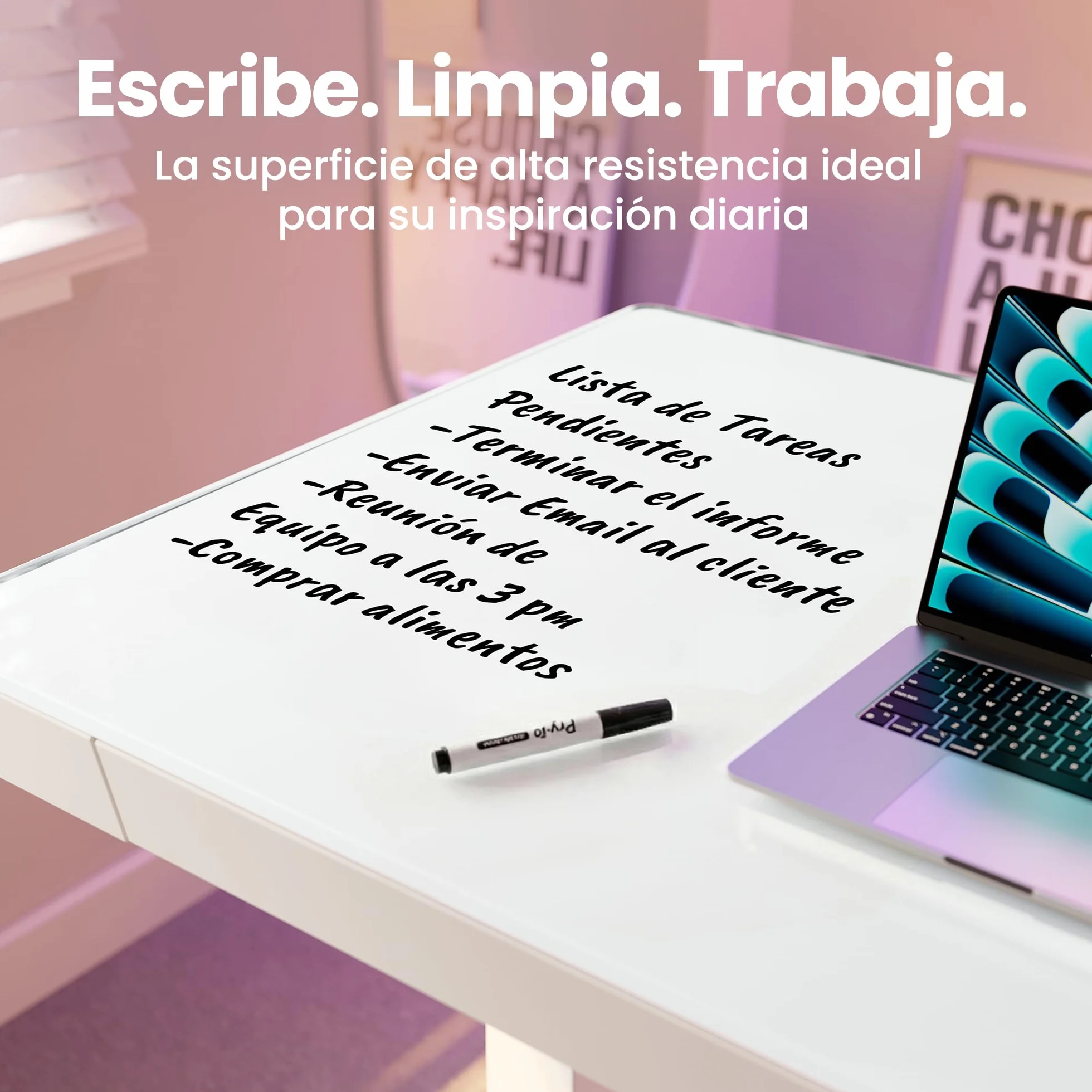 HUANUO 88 x 50 cm Escritorio Elevable, Mesa Elevable de Vidrio con Cajón, Puerto Carga USB y Panel Inteligente de 3 Memorias, Vidrio Blanco