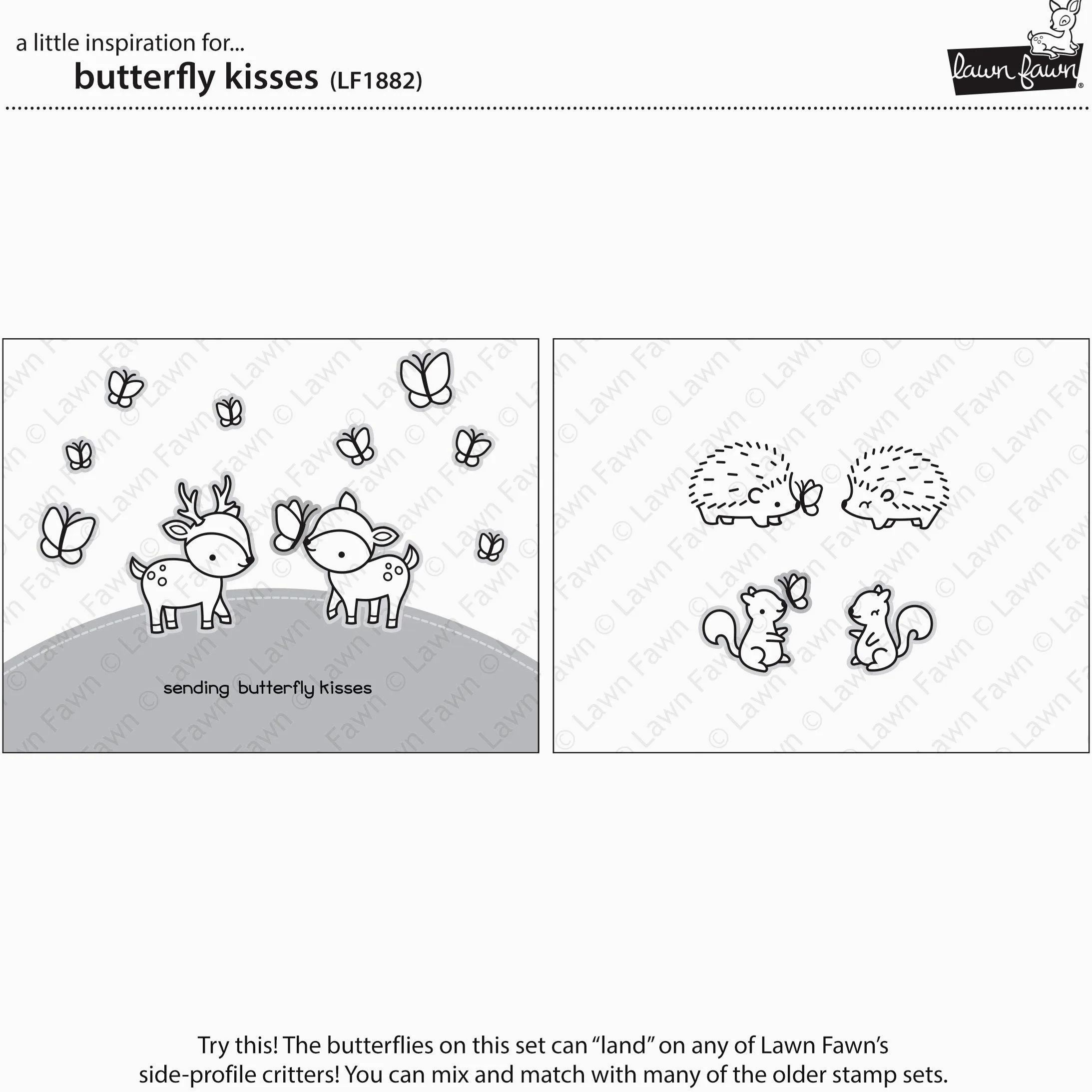 Lawn Fawn Clear Stamps 4"X6"-Butterfly Kisses