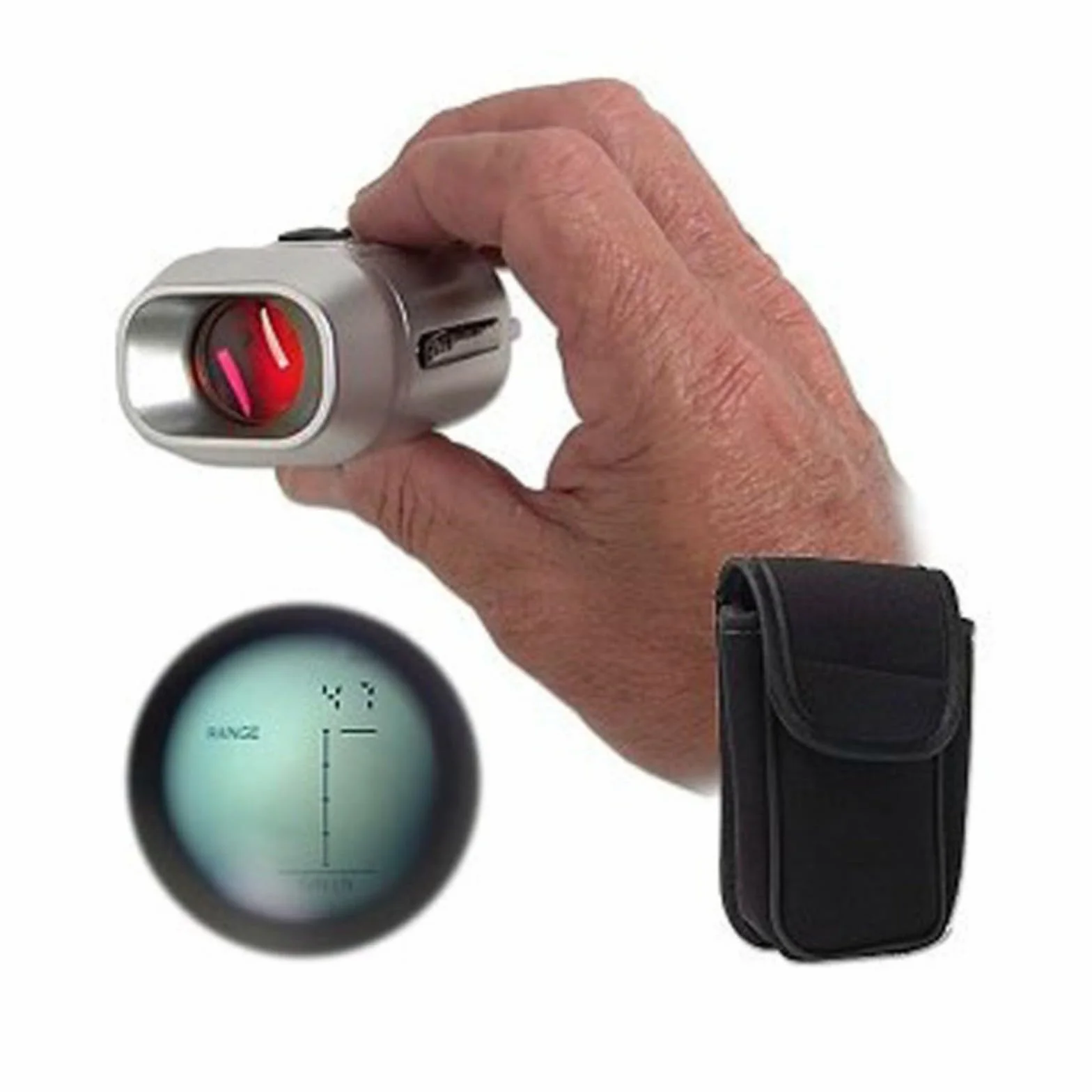 Telémetro de Caza Monocular Impermeable 5-600 M con Pantalla Digital Medidor Distancia Láser