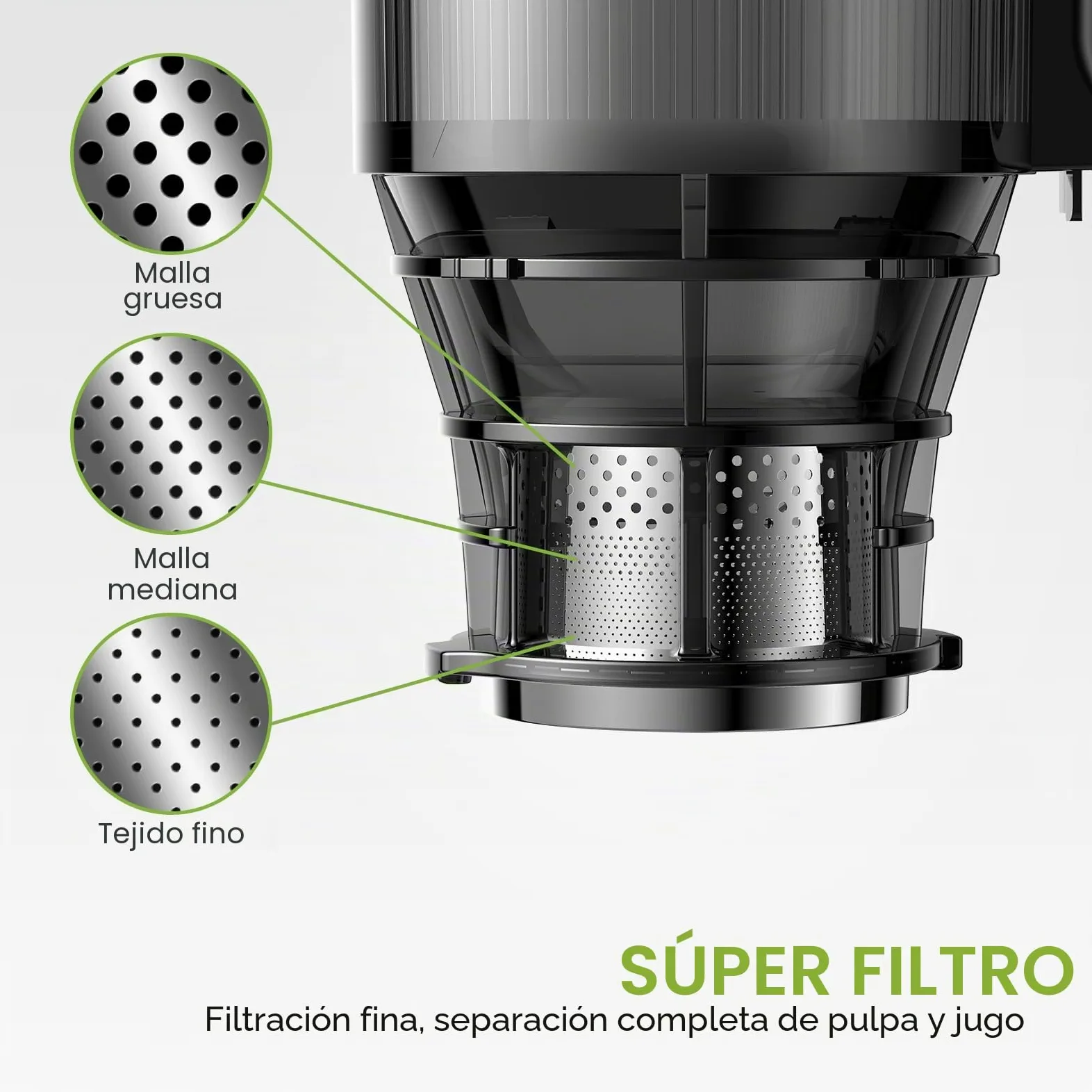 Exprimidor de Prensa en Frío, BioloMix Exprimidor de Masticación Lenta con 13CM Extra Large Feed Chute Fit Whole Frutas y Verduras con Triple Filtro, Fácil de Limpiar, BPA Free 250W DC Motor | Conducto de alimentación extra grande de 13 cm, para frutas y
