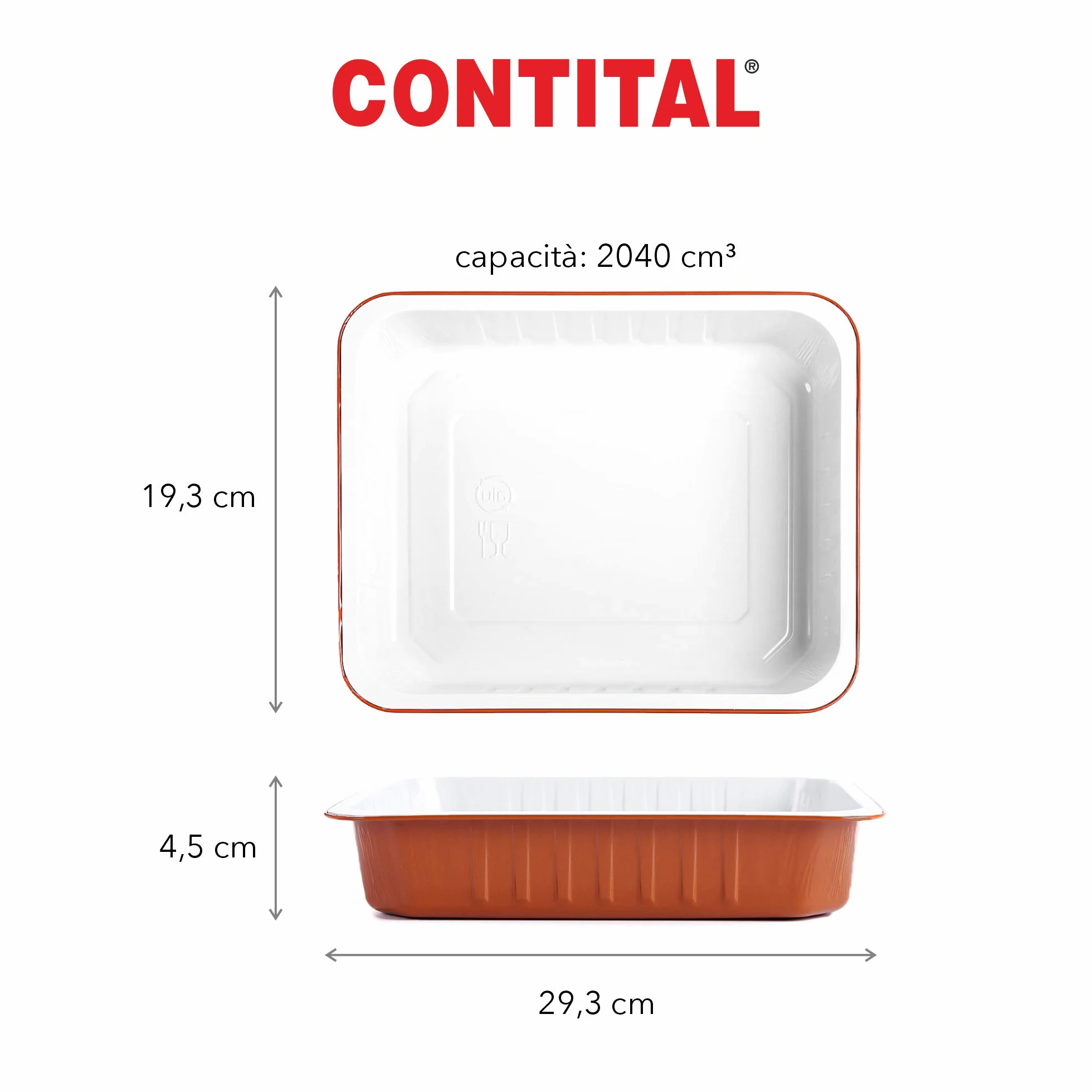 CONTITAL AS222040 | Bandejas de aluminio lacado de 6 porciones extrarrígidas de color blanco y cobre | Recipientes desechables con tapa | Ideales para bandejas de horno, microondas y para llevar | 50