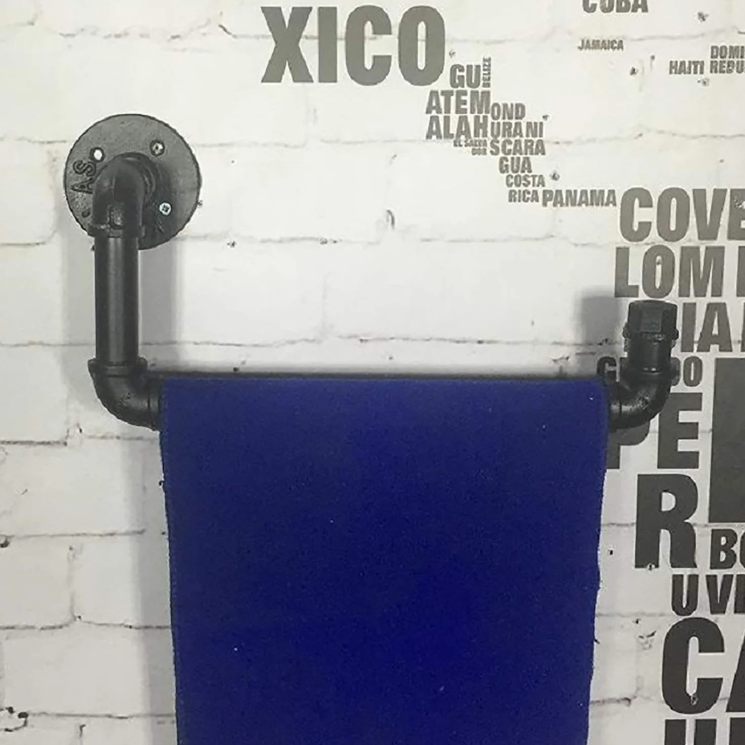 MU Estante de Almacenamiento de Pared, Muebles para el hogar Bastidores de Pared Decoraciones de Pared Retro Estilo de tubería de Agua Industrial Toalla Estante Adorno de Pared, Estante de Pared para