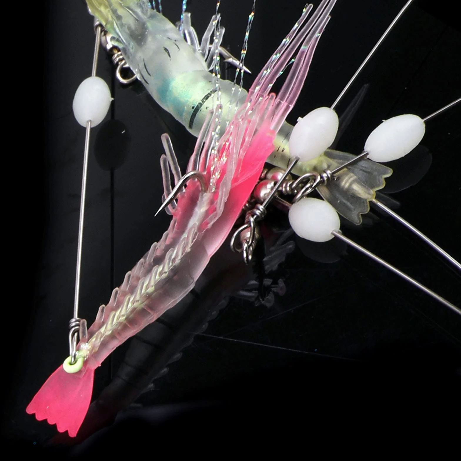Cebo Camarón Laser 3D Artificial Anzuelo Spinning Flotantes para Pesca con Mosca Perca (6 Colores)