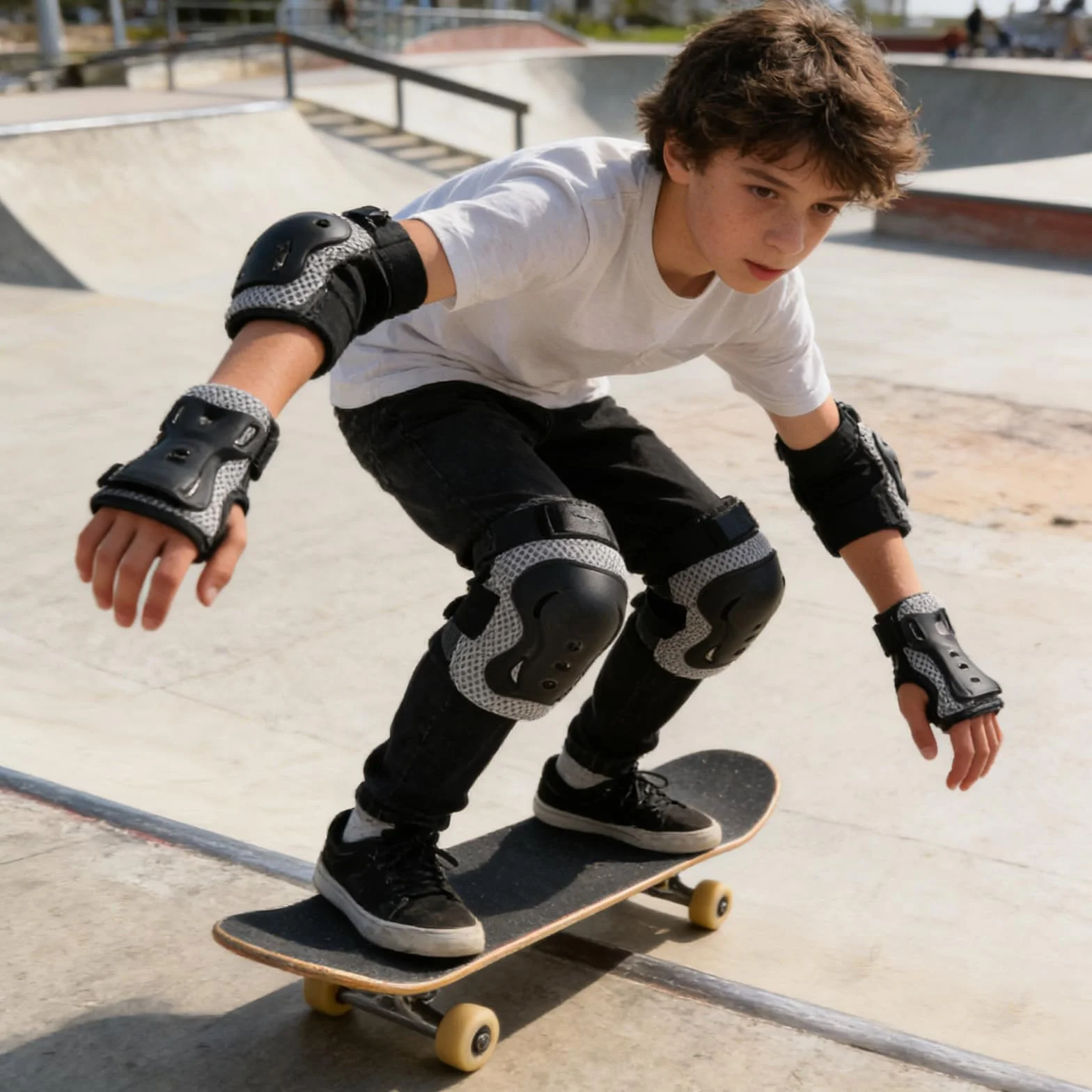 Conjunto Protección Patines, Rodilleras, Coderas, Muñequeras para Patinaje
