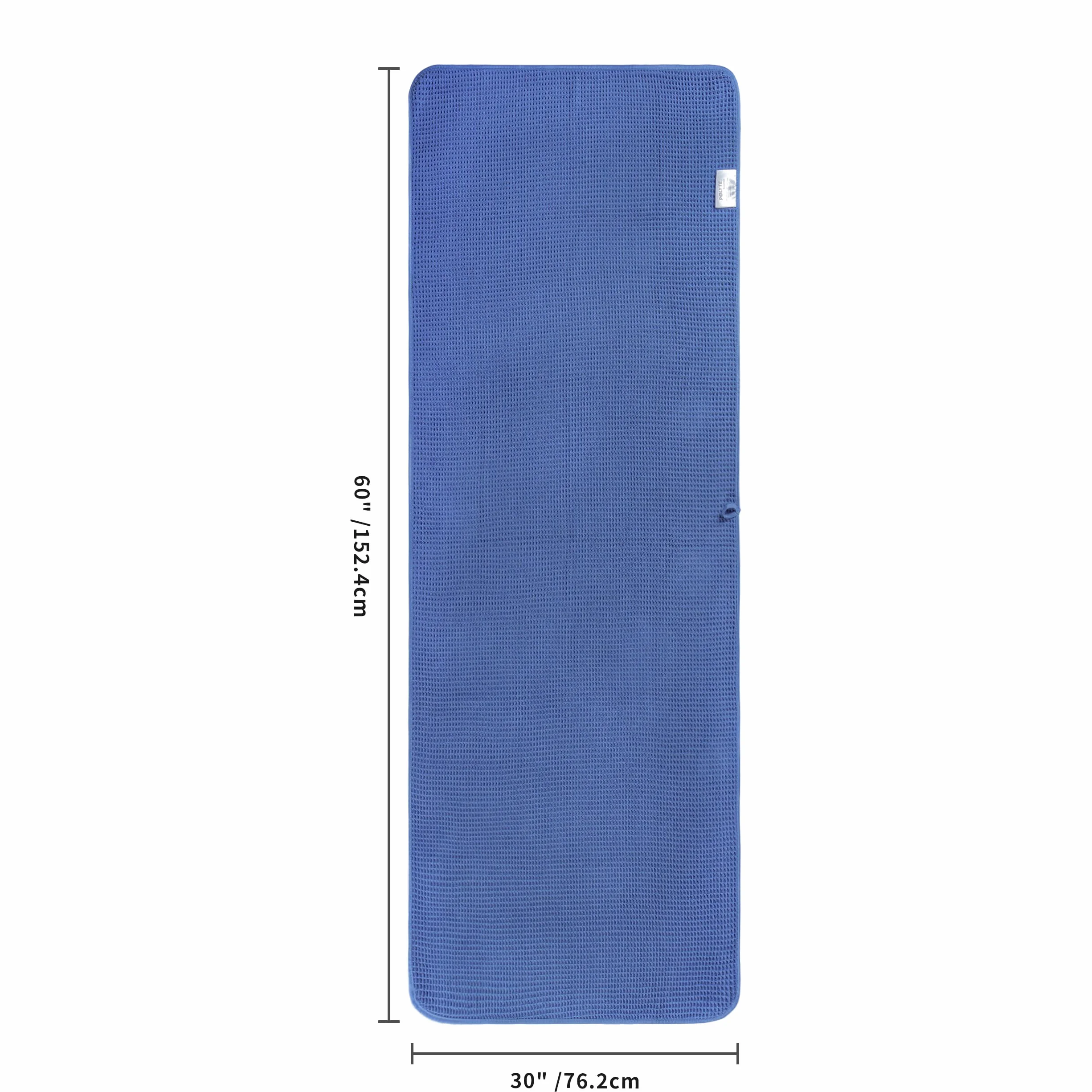 Polyte - 380 gsm Toalla de baño de Microfibra antipelusa - Secado rápido - Punto gofrado - Grande: 152,4 x 76,2 cm - Pack de 2