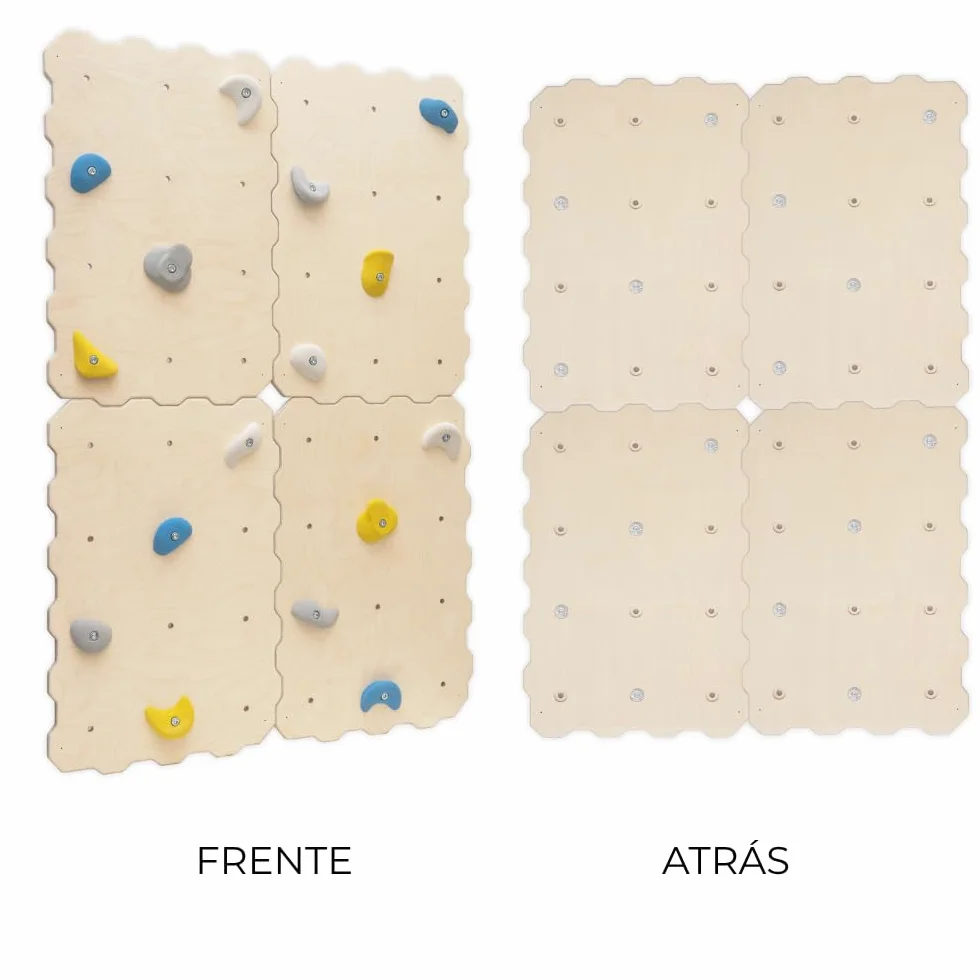 MAMOI® Muro de Escalada Infantil, Estructura Interior con 16 Presas, Kit de Montaje