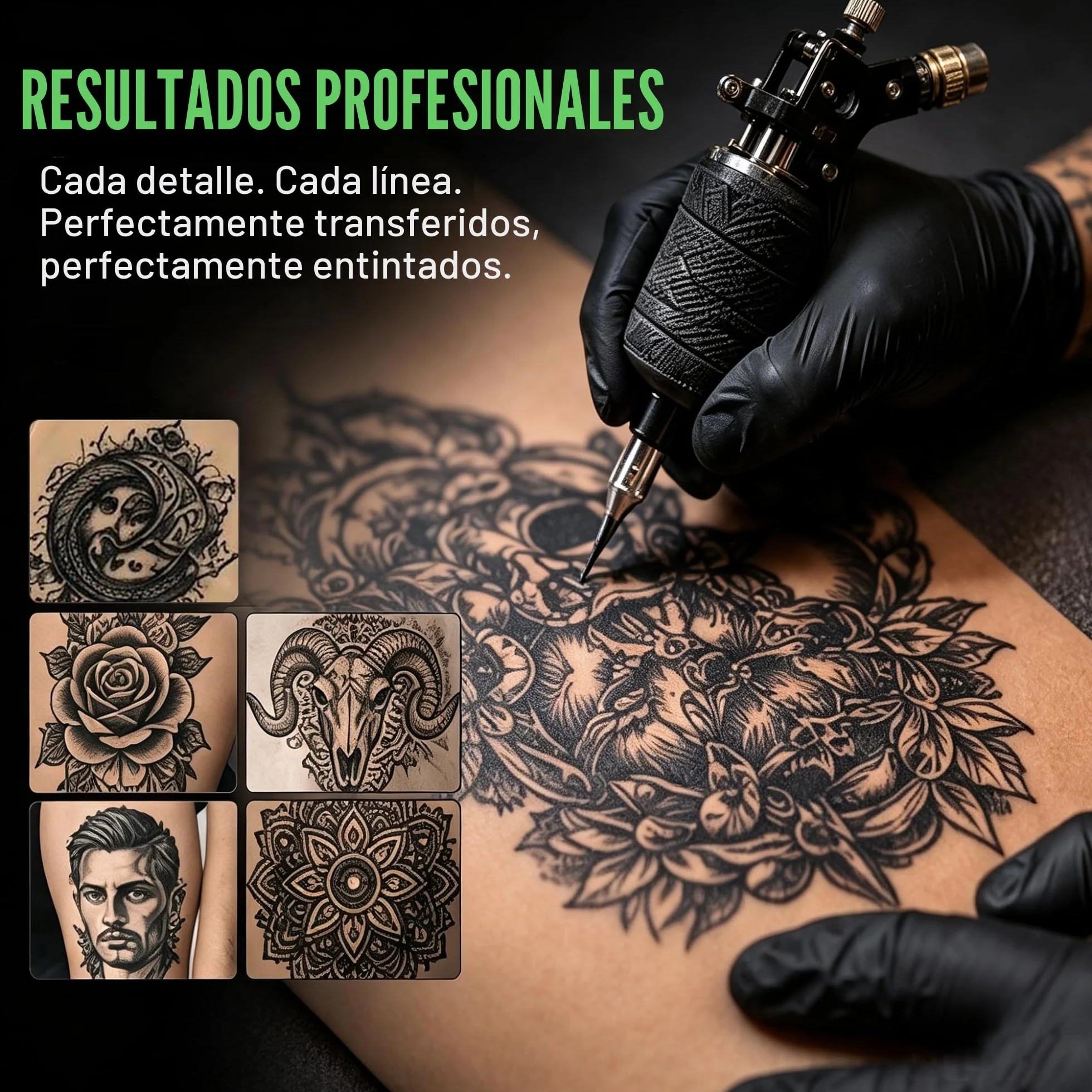 Rayyl 50 Hojas Papel Transfer Tattoo, A4 Papel Hectografico Tattoo Transfer Paper Accesorios de Tatuaje, Ideal para Impresora Tatuajes y Diseño DIY