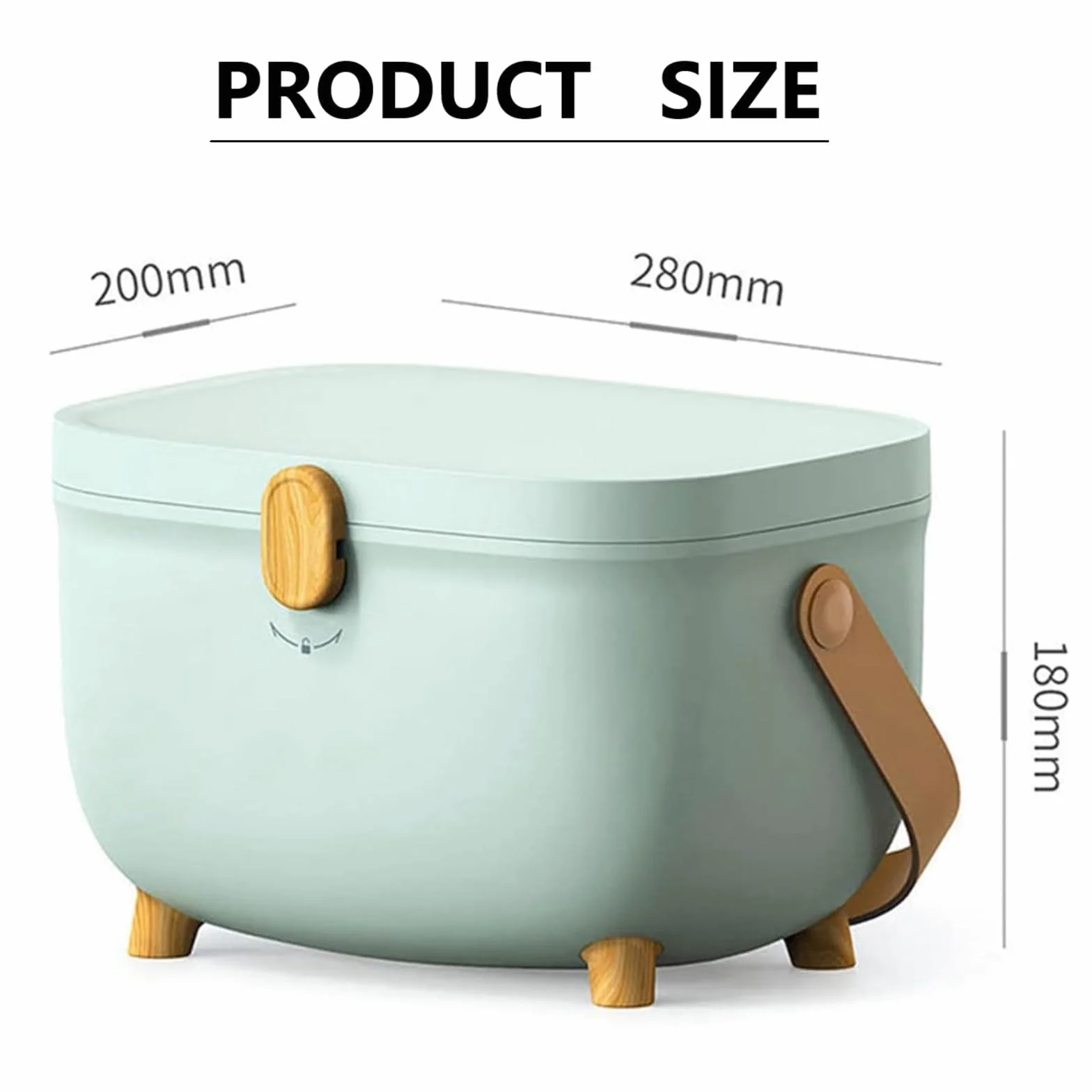 Caja para medicina, Caja organizadora para medicina 2 niveles, con mango, portátil Medicine box, para el hogar y el exterior (Verde cielo)