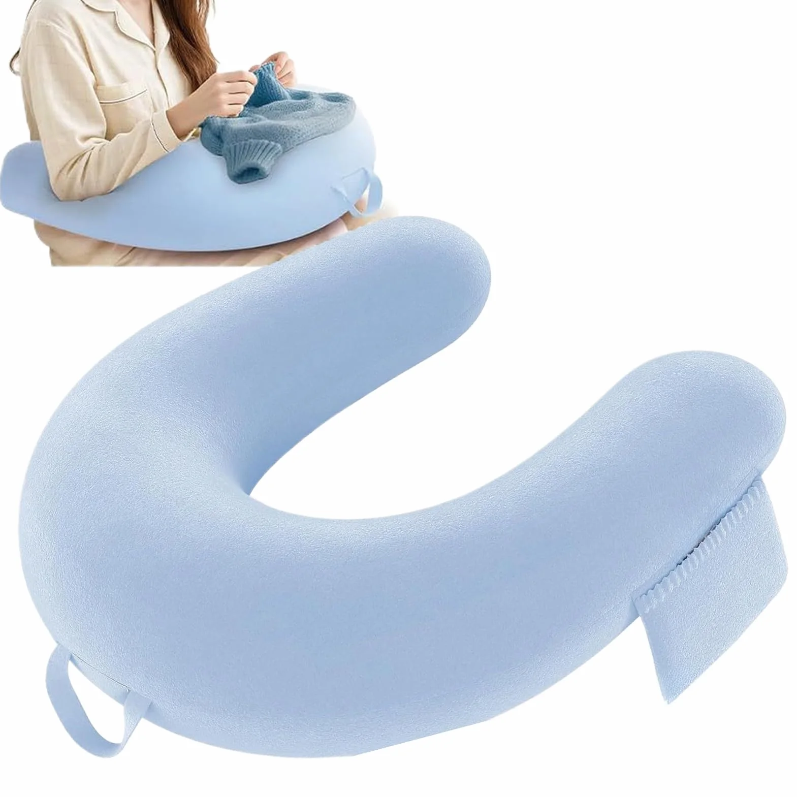 Genérico Almohada para Lectura Cojín Ergonómico en Forma de U | Soporte para Regazo Para Niños Y Adultos Soporte De Brazos Reduce Fatiga Cama Escritorio Sofá Suelo Sentarse Trabajar Jugar