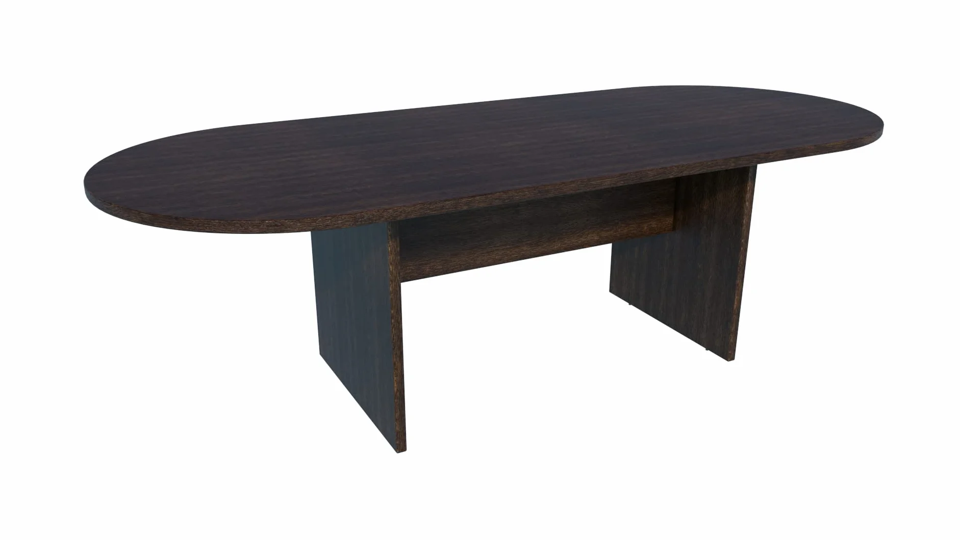 Euromof Mesa de Juntas Ovalada. 200x90 cm. Color Wengué