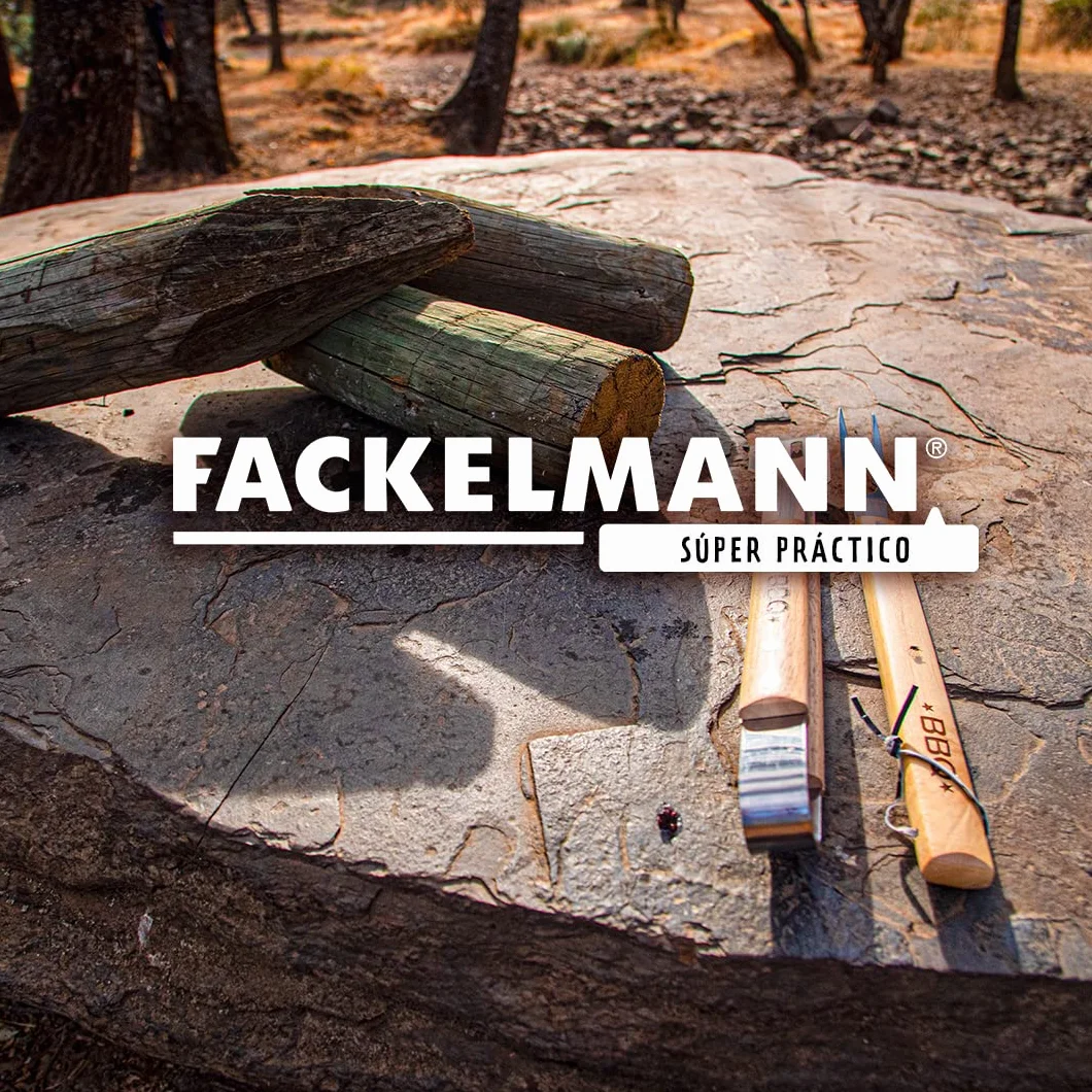 Fackelmann Tenedor de Barbacoa, Parte funcional en Acero Inoxidable y Mango de Madera, adecuado para Asar, Hornear y Trinchar Carne, 42 cm de largo, 1 ud