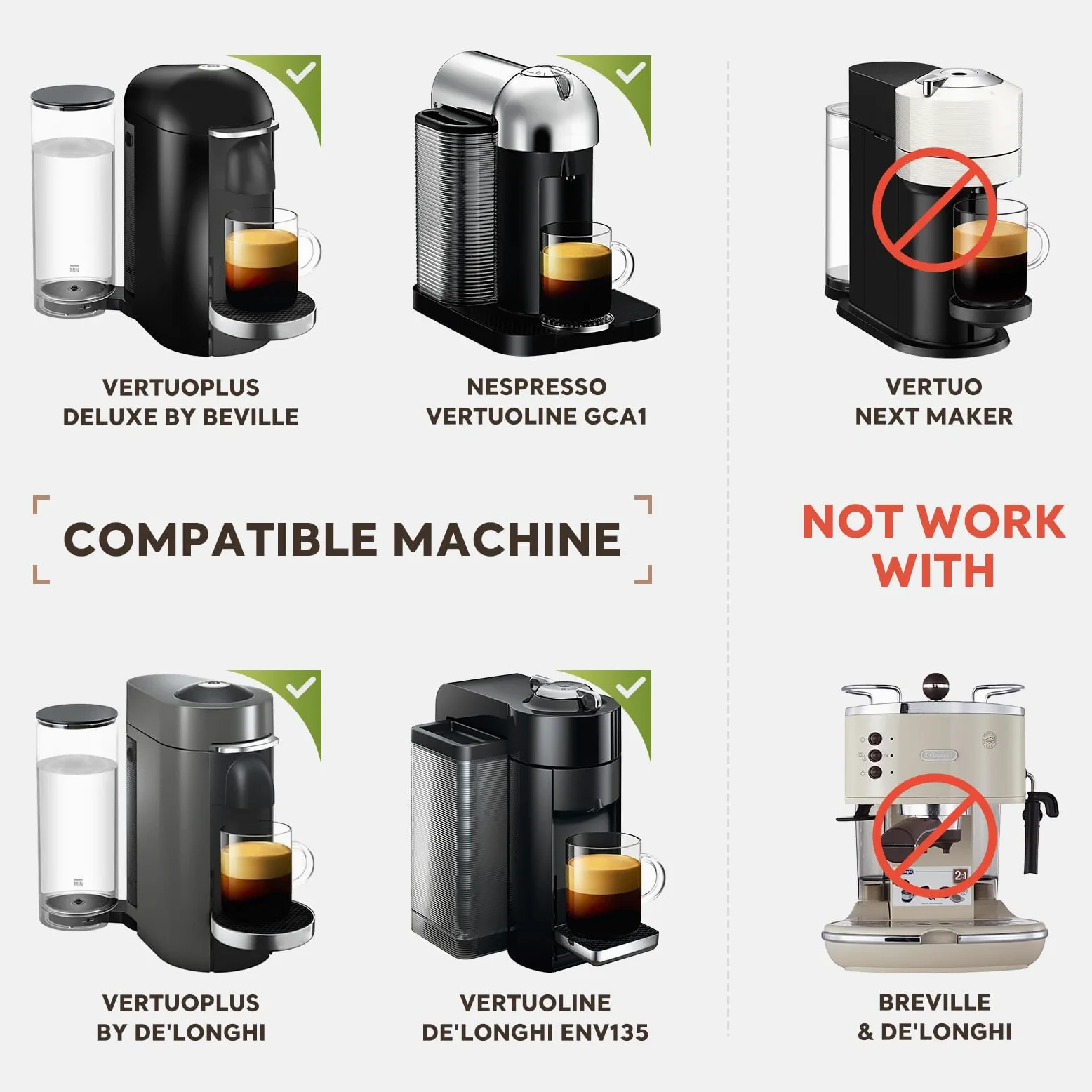 Cápsula de café reutilizable de acero inoxidable de 150 ml, compatible con Nespresso Vertuoline GCA1 y ENV135, filtro de cápsula de café recargable, tamaño expreso