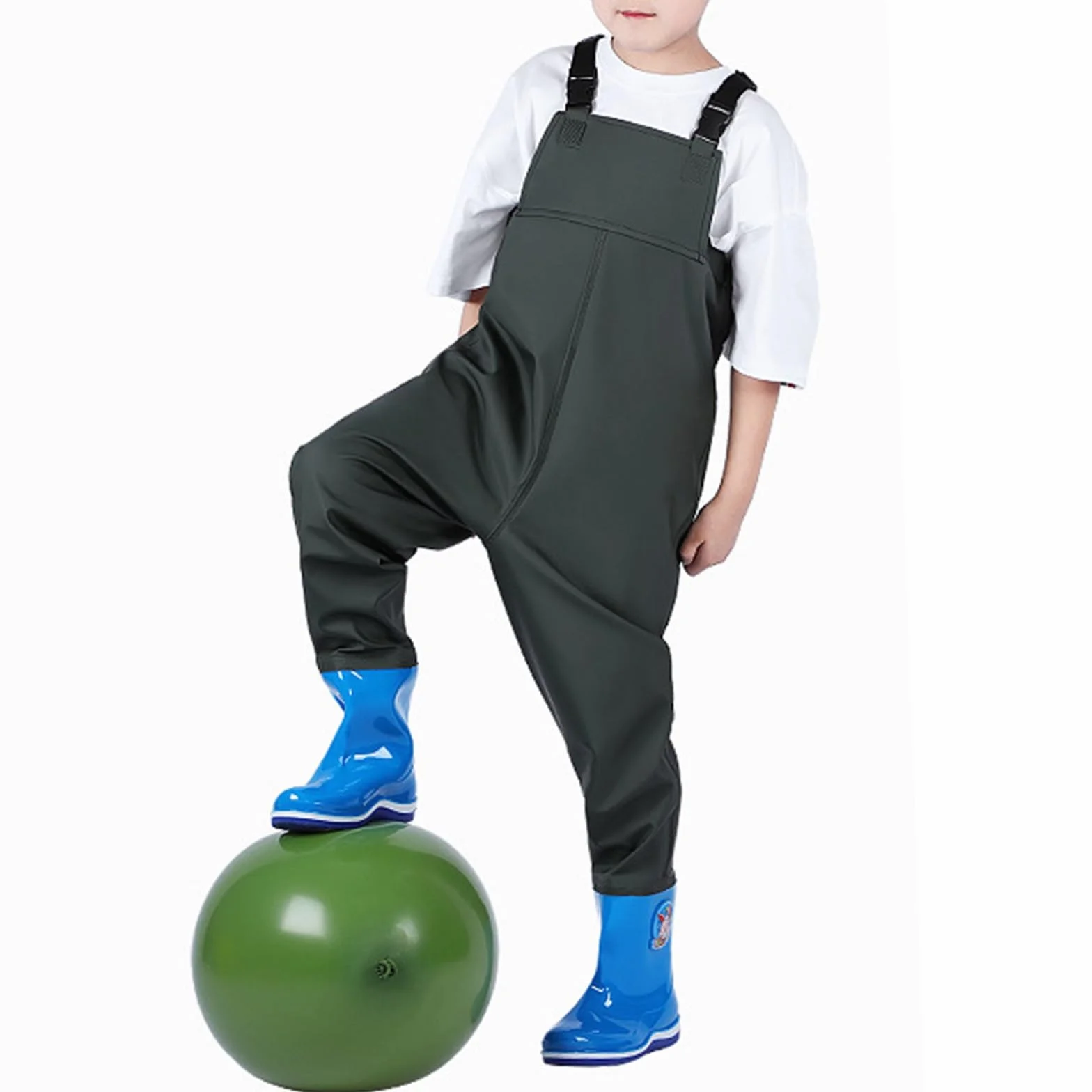 Generisch Baby Neutral Ropa Pesca Infantil Impermeable Vadeadores de Caza con Botas Ropa Bebé 2 Años