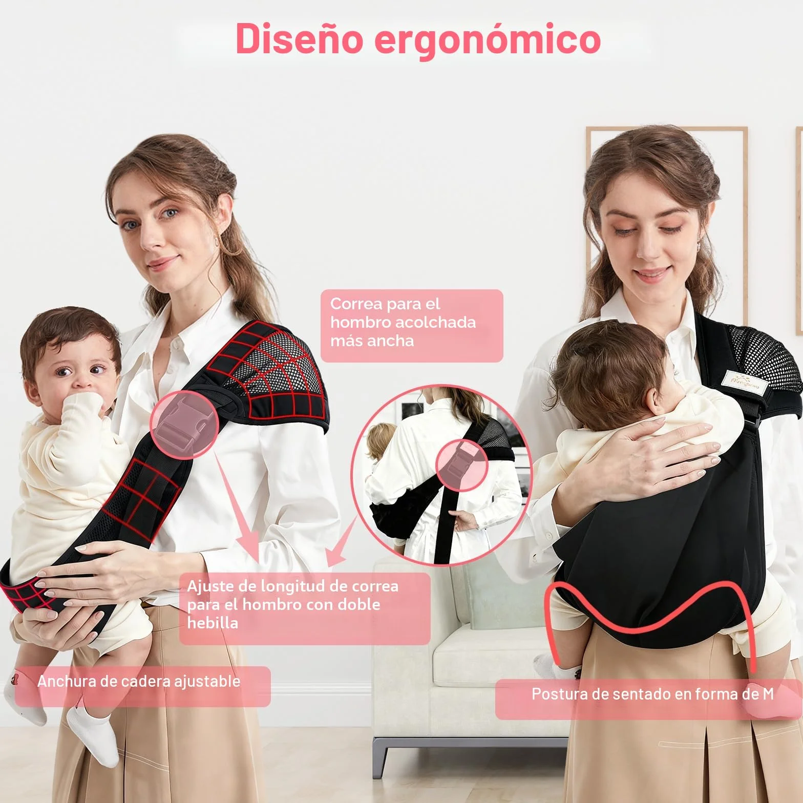 Portabebe Mochila Multifuncional 0-36 Meses 15 kg