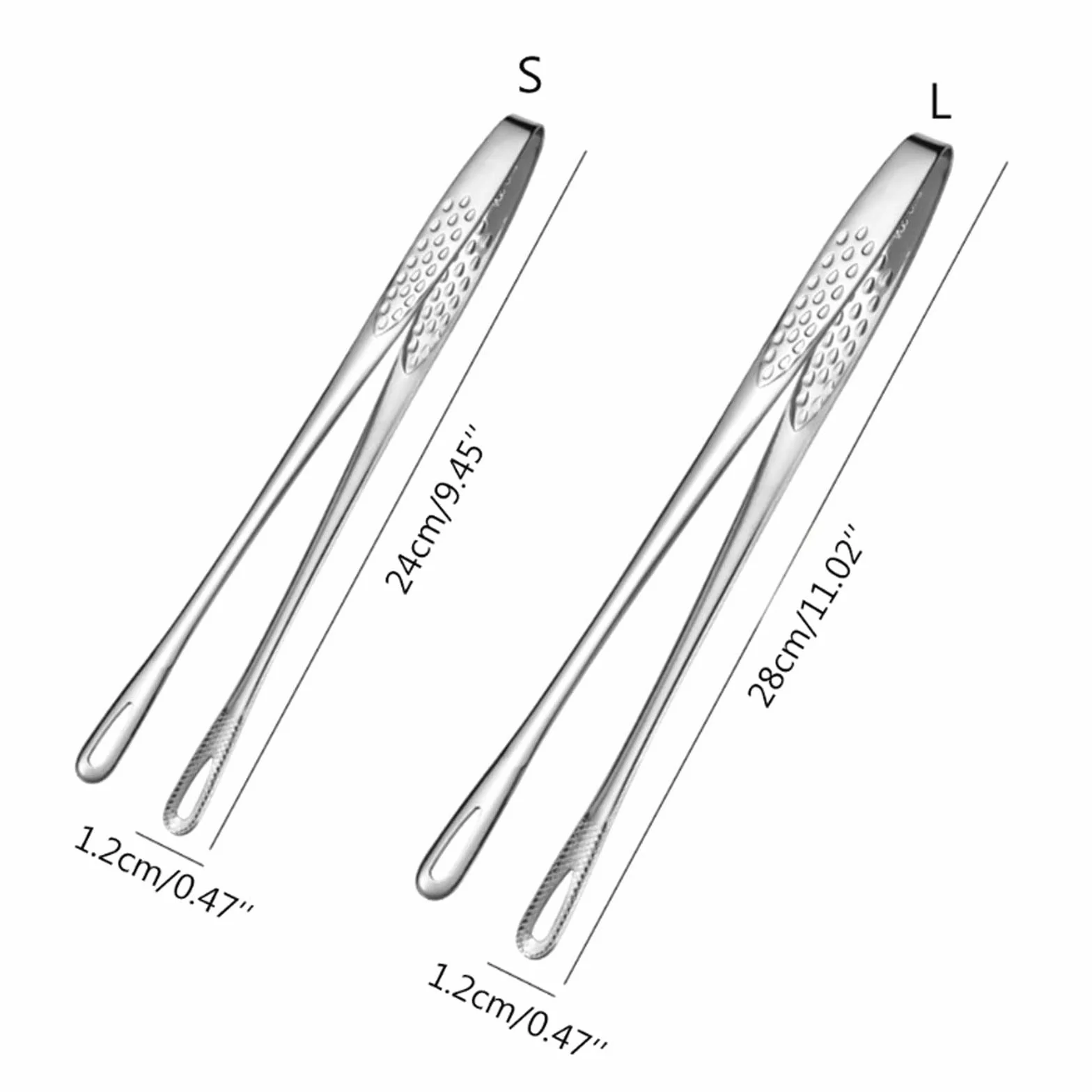 Pinzas de Cocina, Pinzas de Acero Inoxidable para Barbacoa, Pinzas extralargas, Pinzas para Alimentos, Pinza para Servir Pan, Pinza para repostería (pequeña)